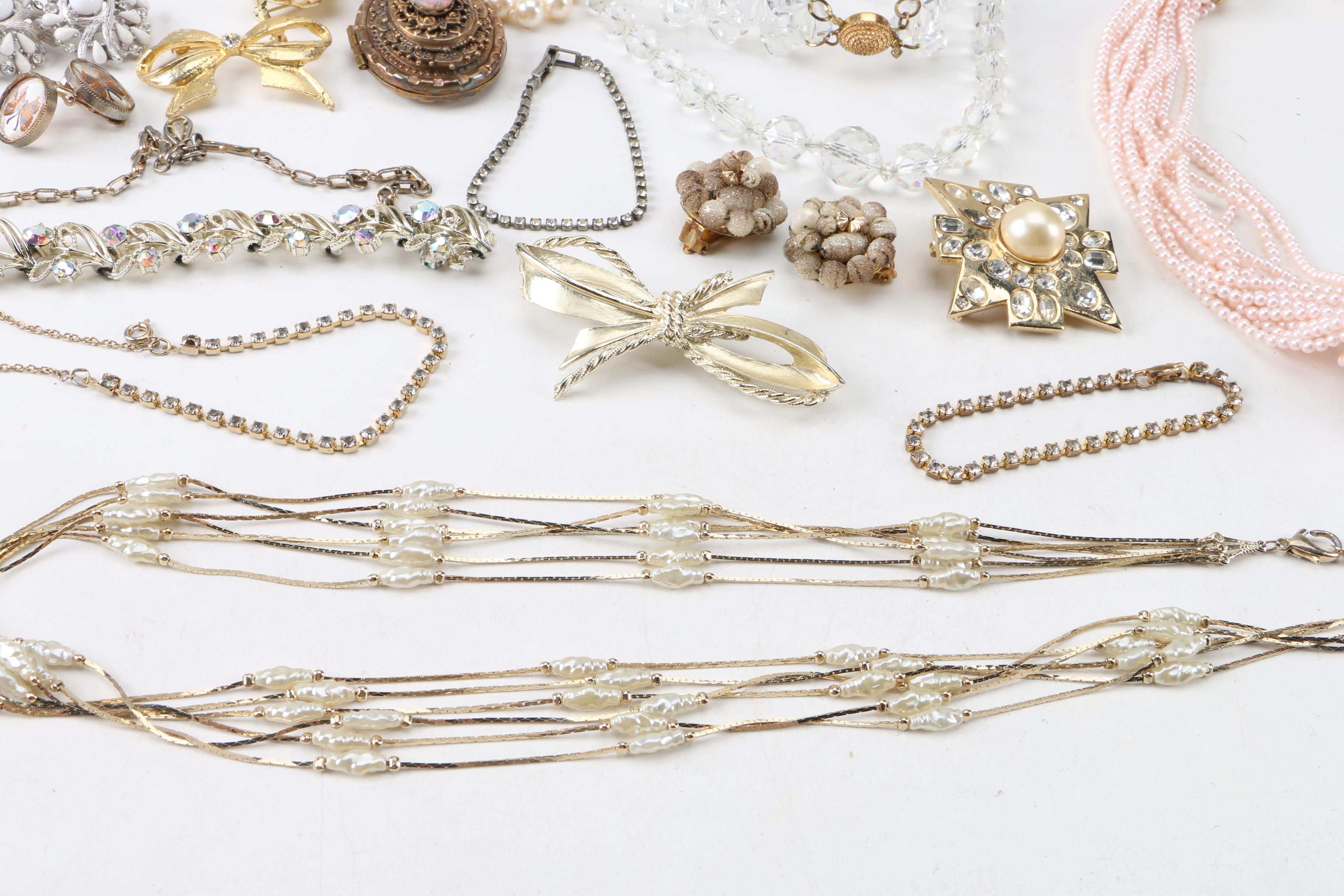 Jewelry Assortment Including Imitation Opal, Imitation Pearl and Trifari