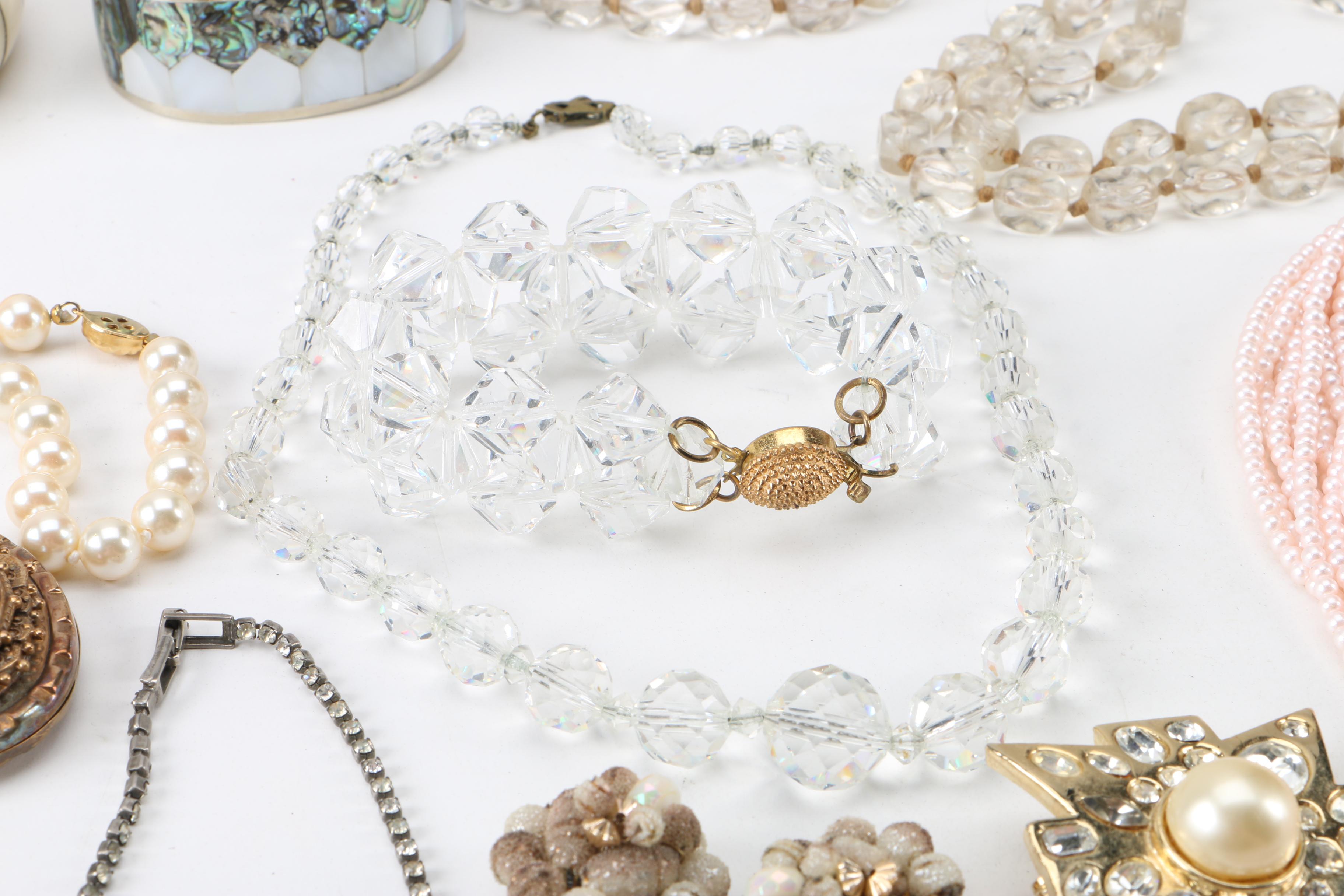 Jewelry Assortment Including Imitation Opal, Imitation Pearl and Trifari