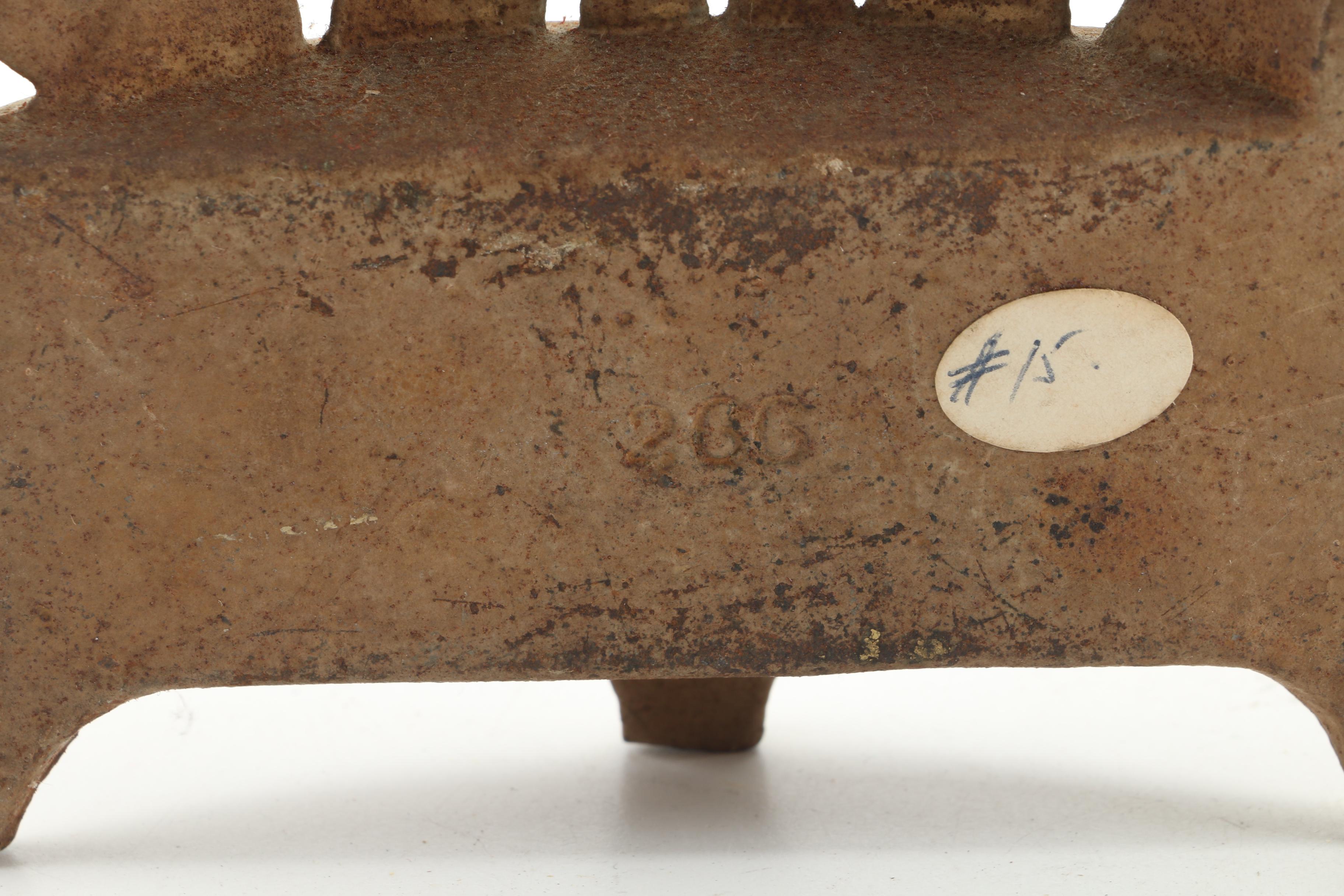 Vintage Floral Cast Iron Doorstops Featuring Hubley "Narcissus"