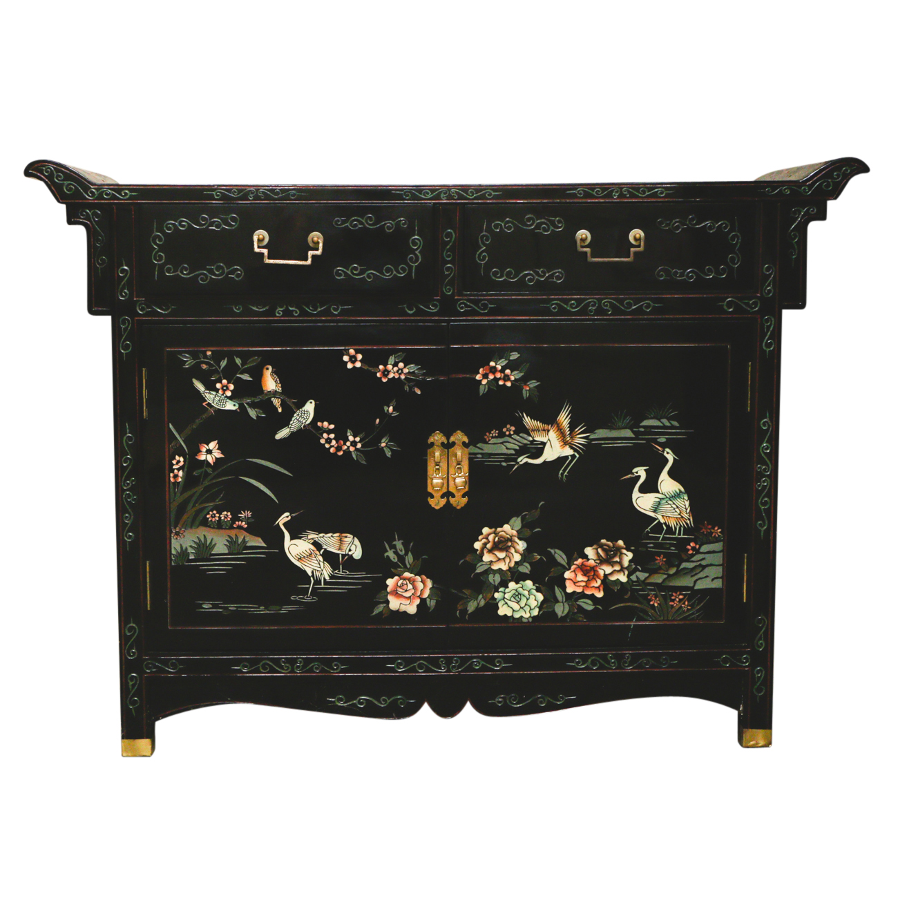 Chinoiserie Painted Side Cabinet