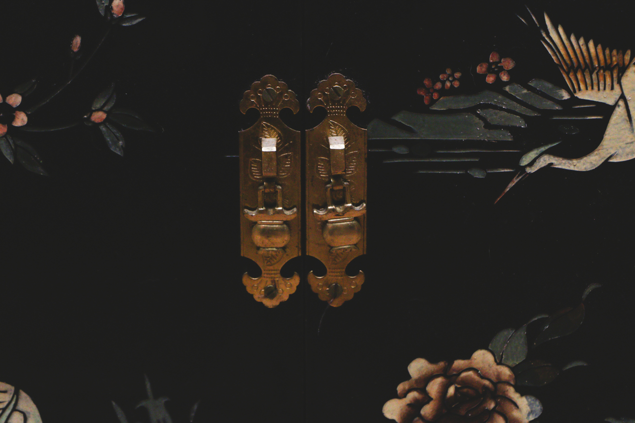 Chinoiserie Painted Side Cabinet