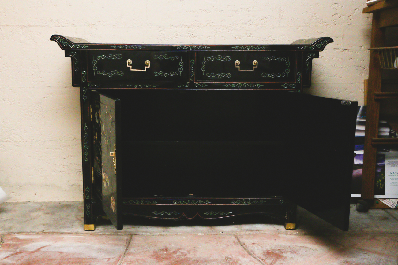 Chinoiserie Painted Side Cabinet