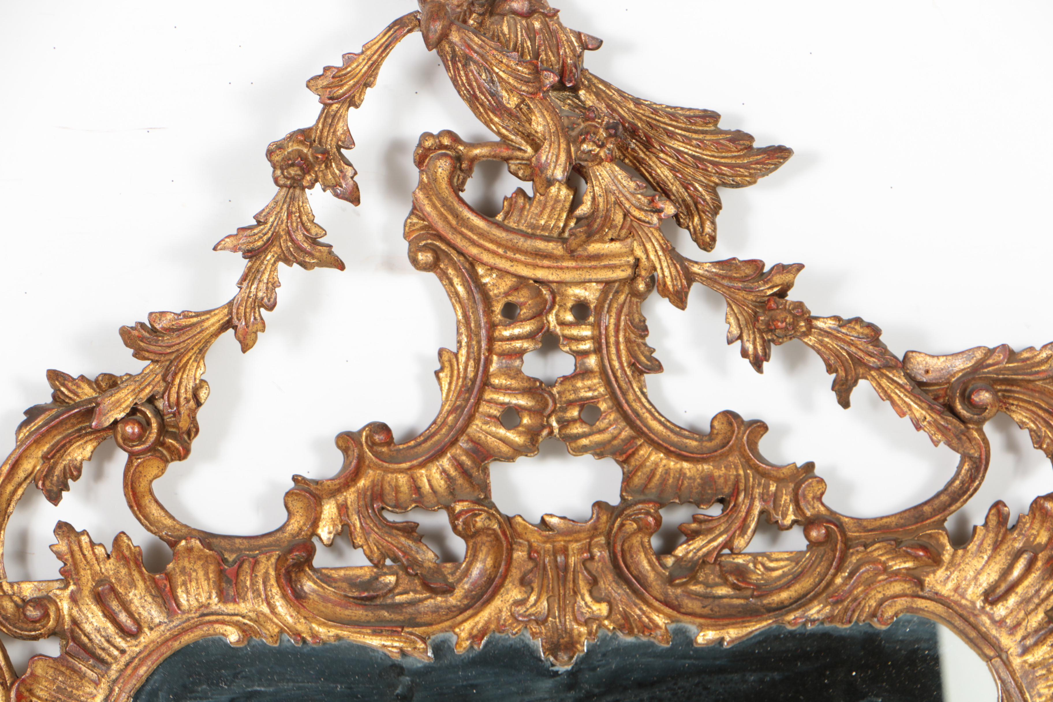 Italian Rococo Style Carved Giltwood Mirror, 20th Century