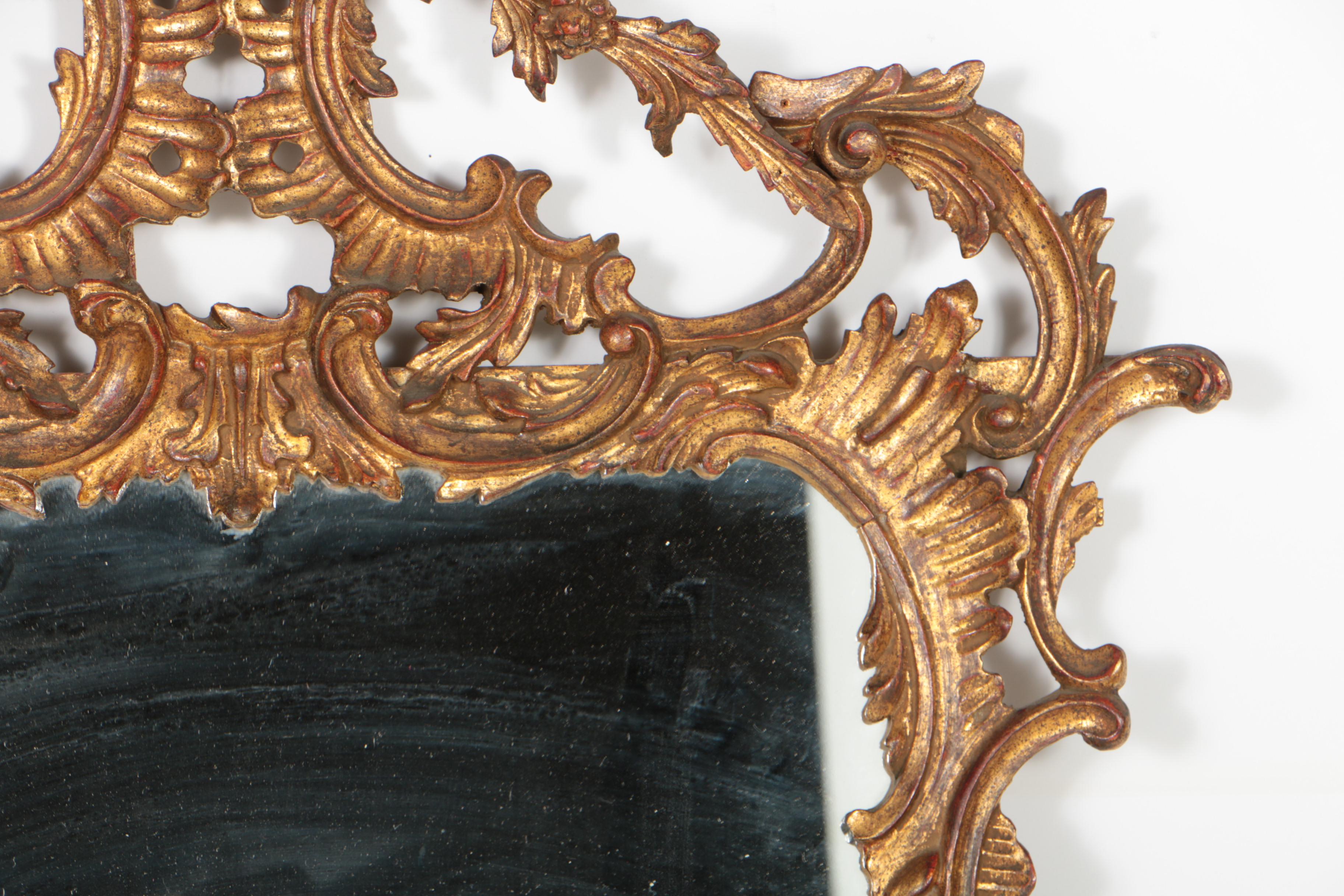 Italian Rococo Style Carved Giltwood Mirror, 20th Century