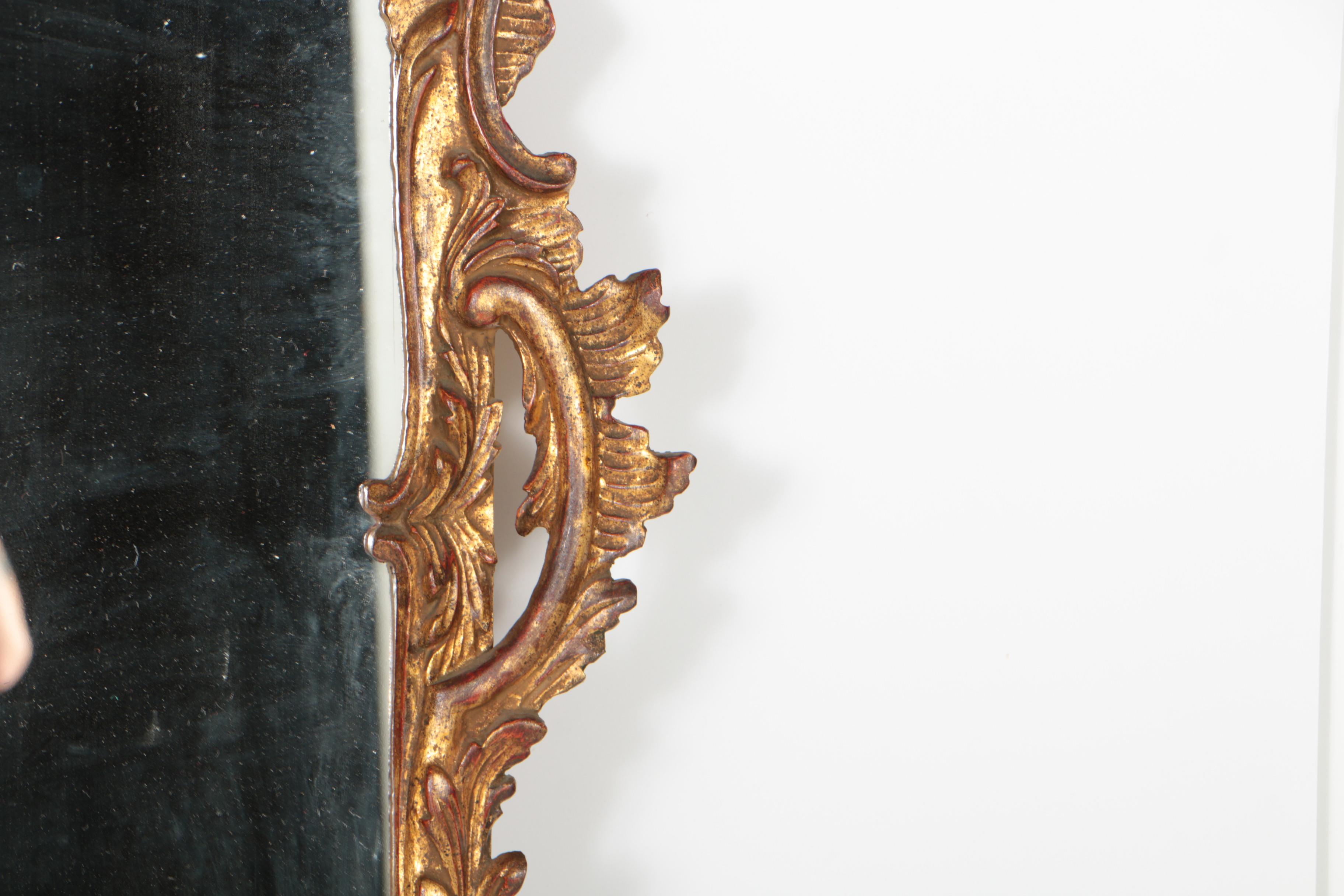 Italian Rococo Style Carved Giltwood Mirror, 20th Century