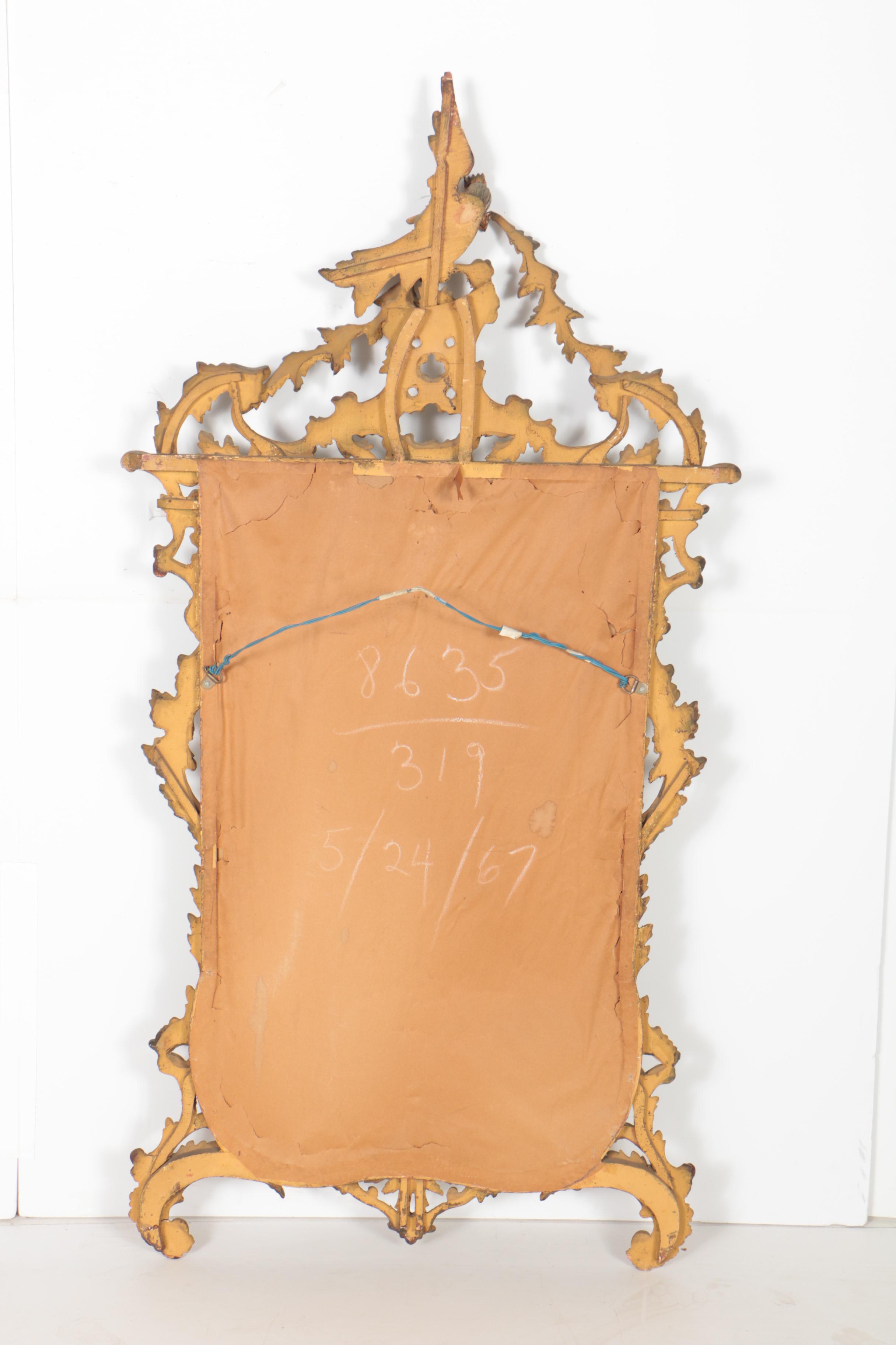 Italian Rococo Style Carved Giltwood Mirror, 20th Century