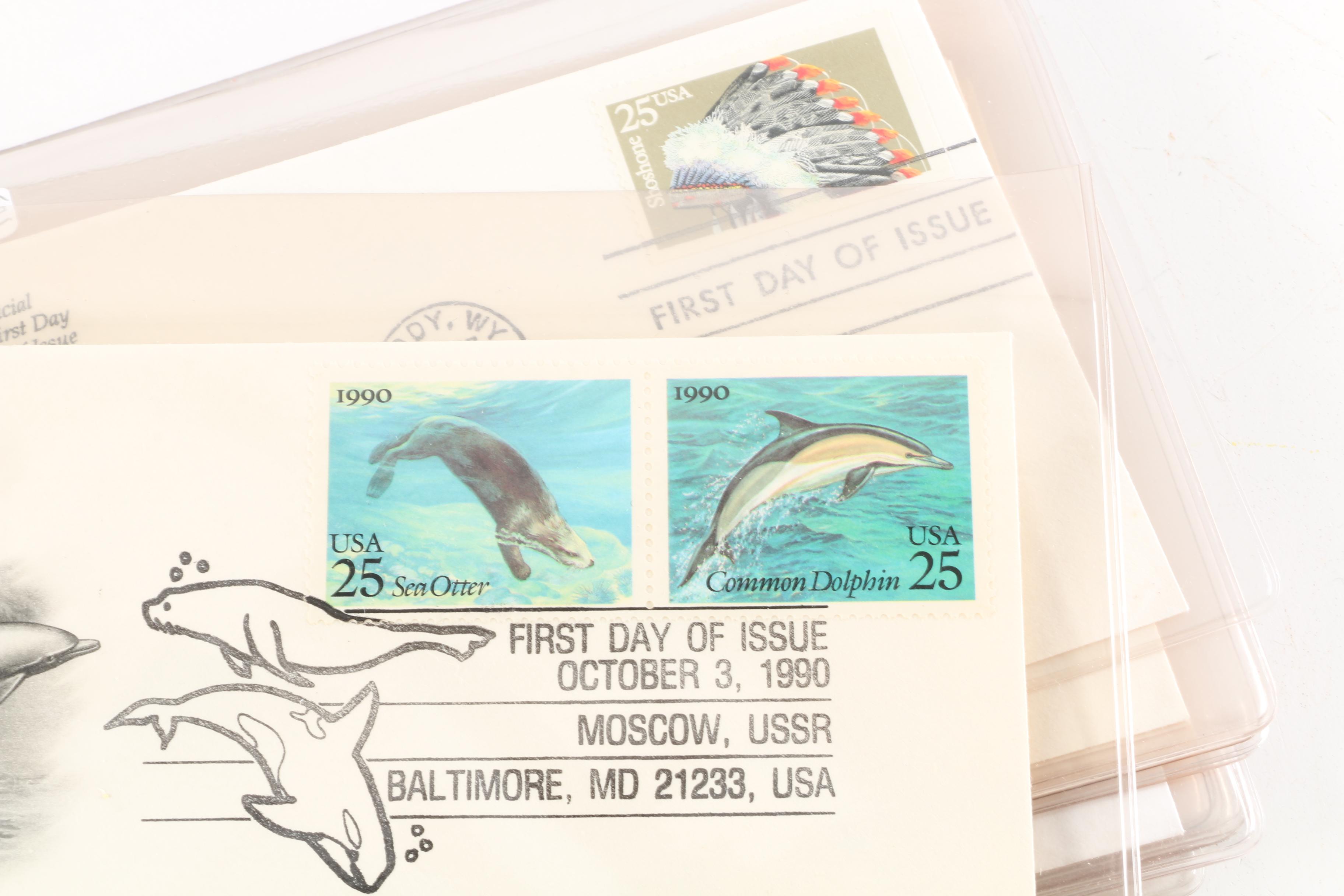 1990s Postal First Day Covers Including Alexander Calder, Olympics, and More