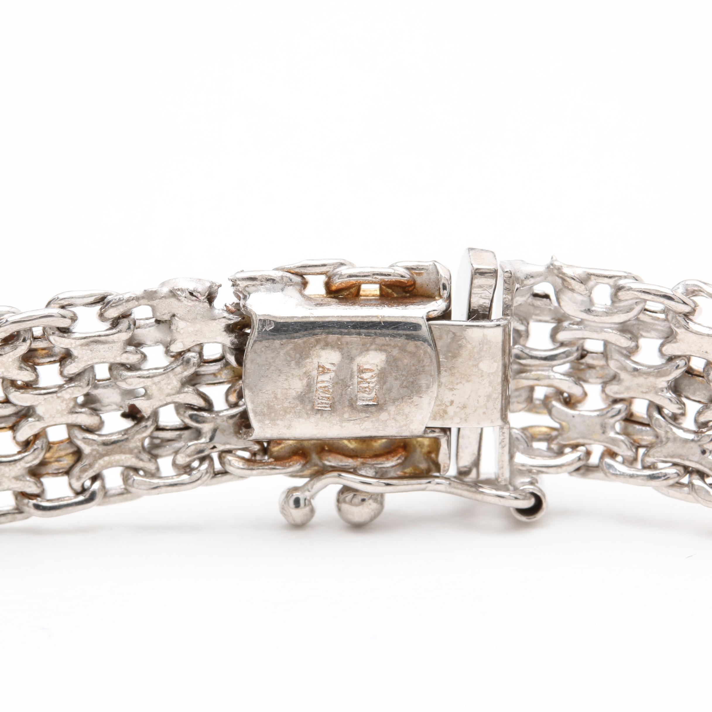 14K White Gold Bracelet