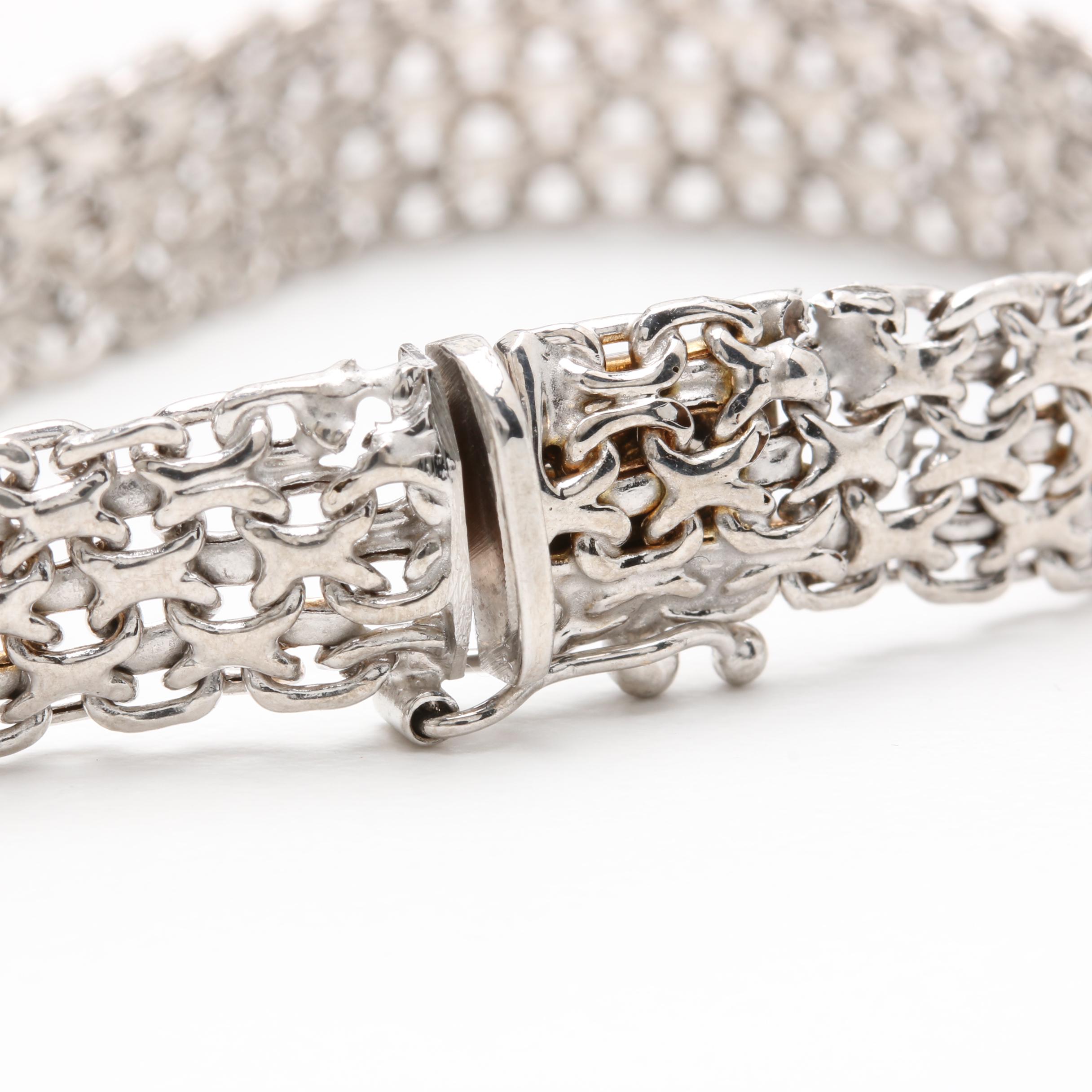 14K White Gold Bracelet