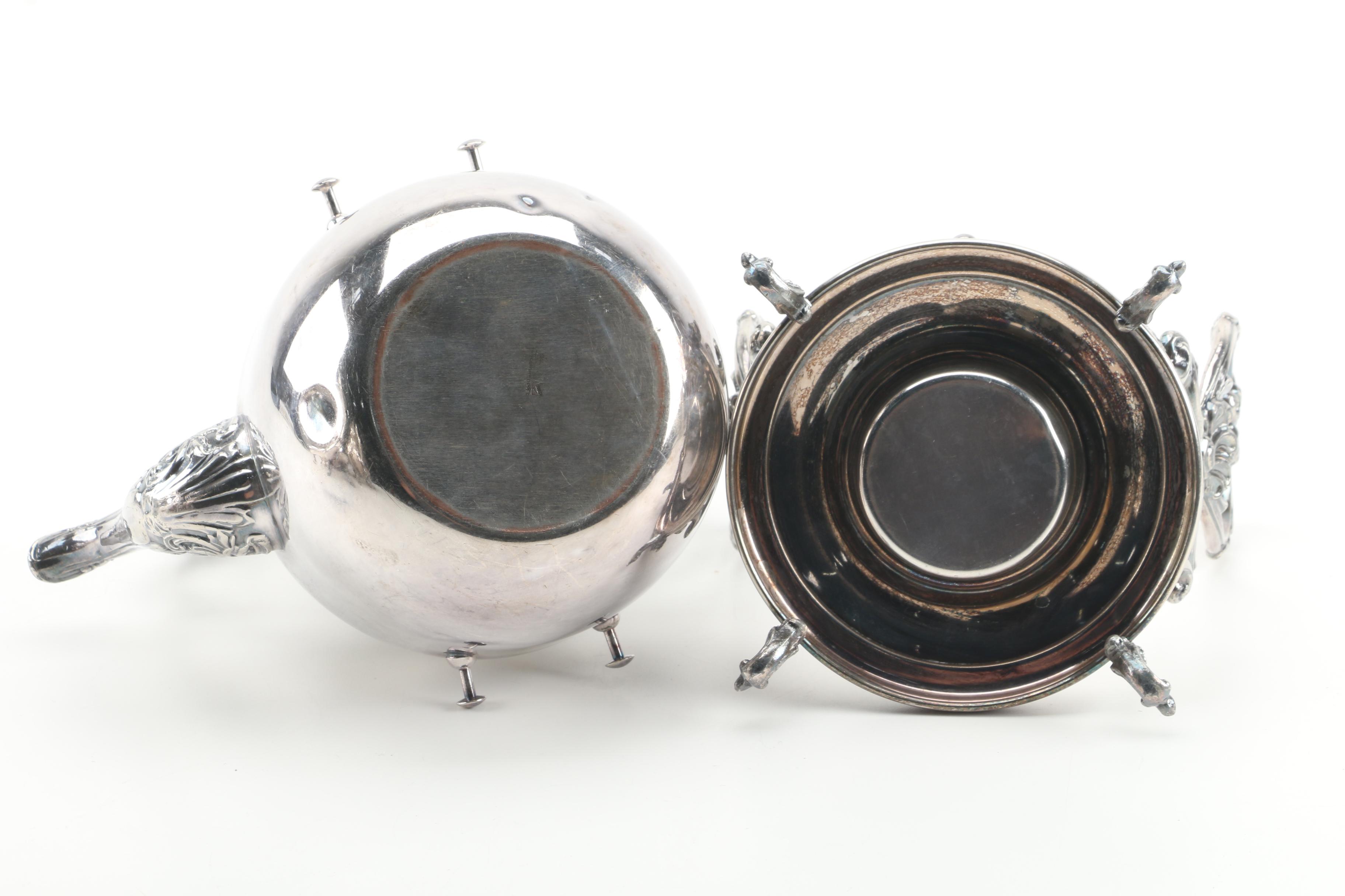 Vintage Sheridan Silver Co. Silver Plate Tea and Coffee Service Set