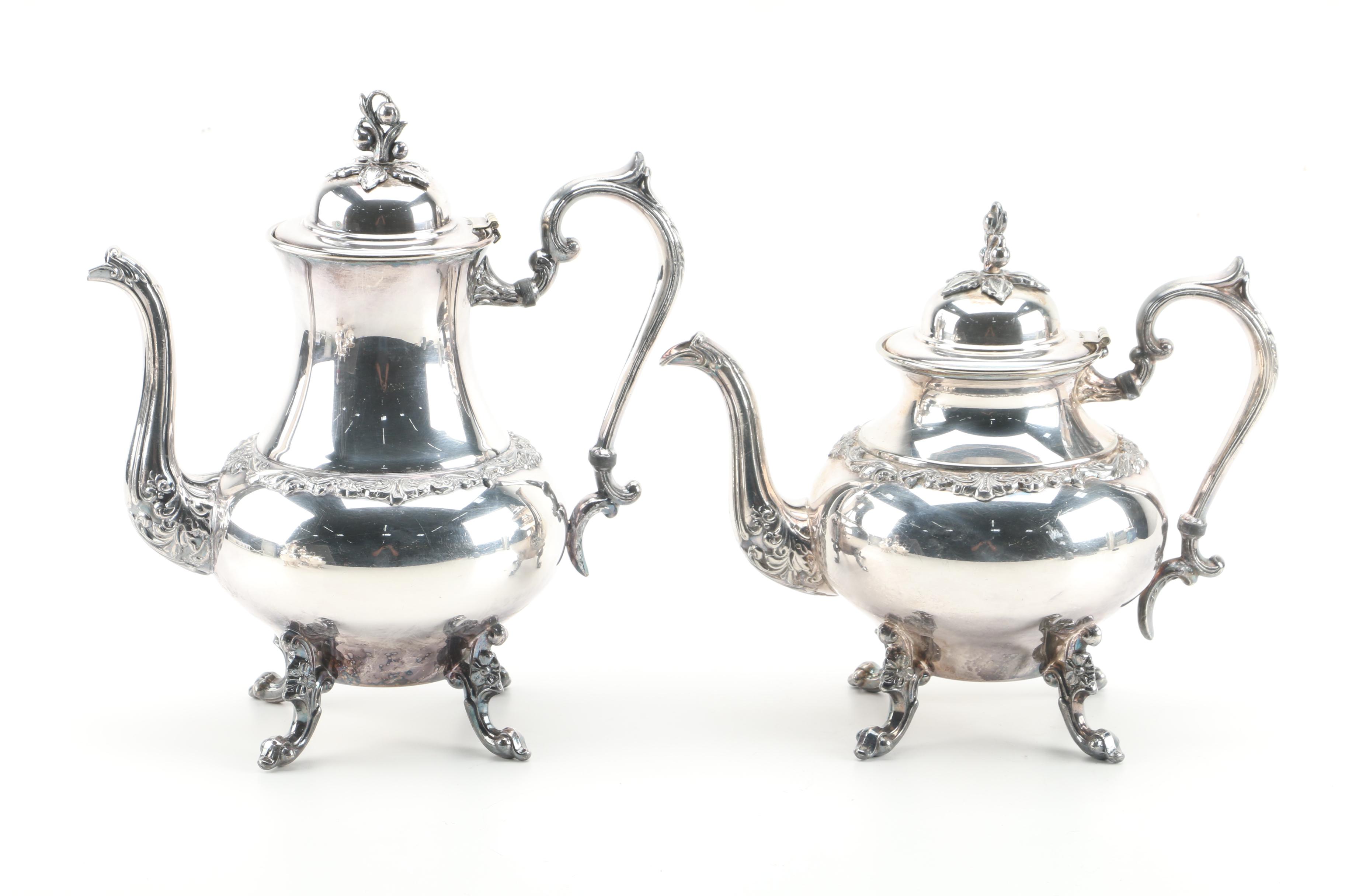 Vintage Sheridan Silver Co. Silver Plate Tea and Coffee Service Set