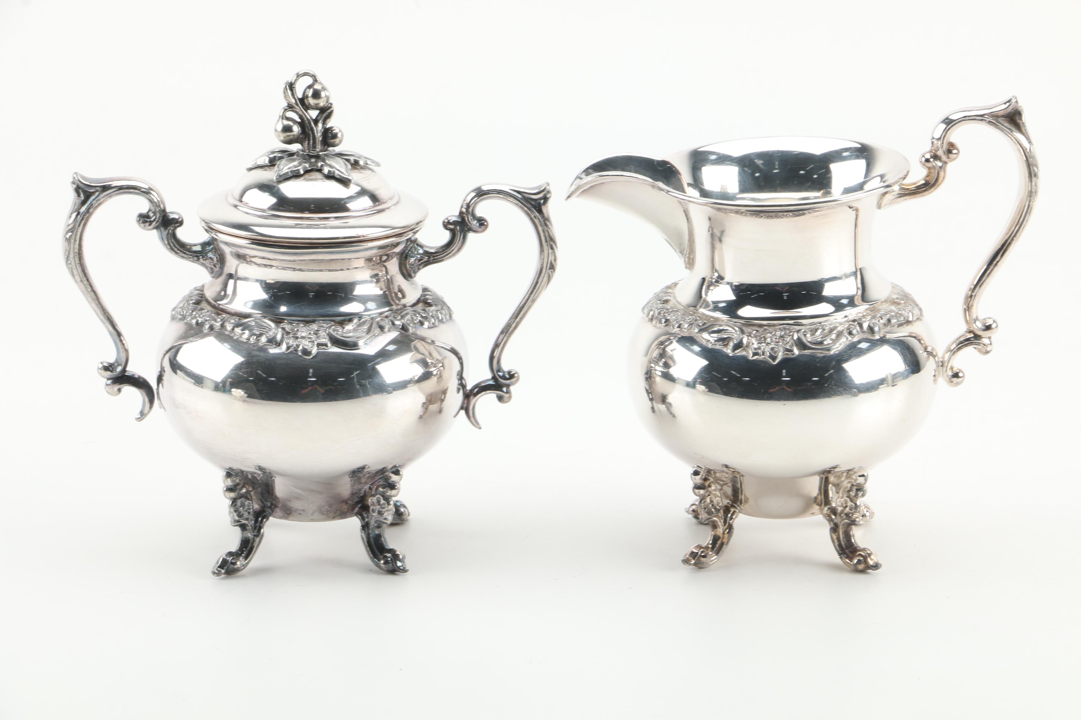 Vintage Sheridan Silver Co. Silver Plate Tea and Coffee Service Set