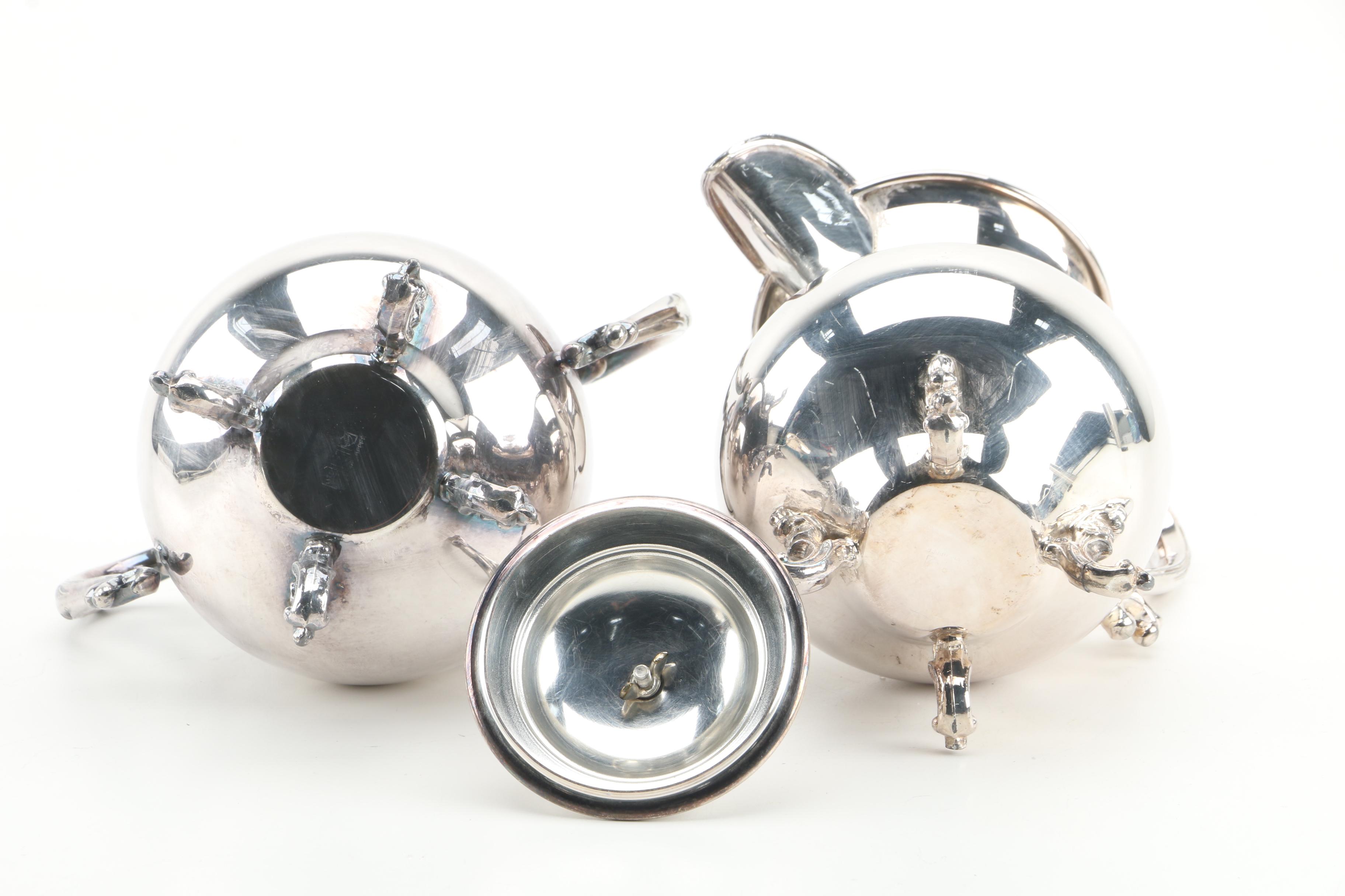 Vintage Sheridan Silver Co. Silver Plate Tea and Coffee Service Set