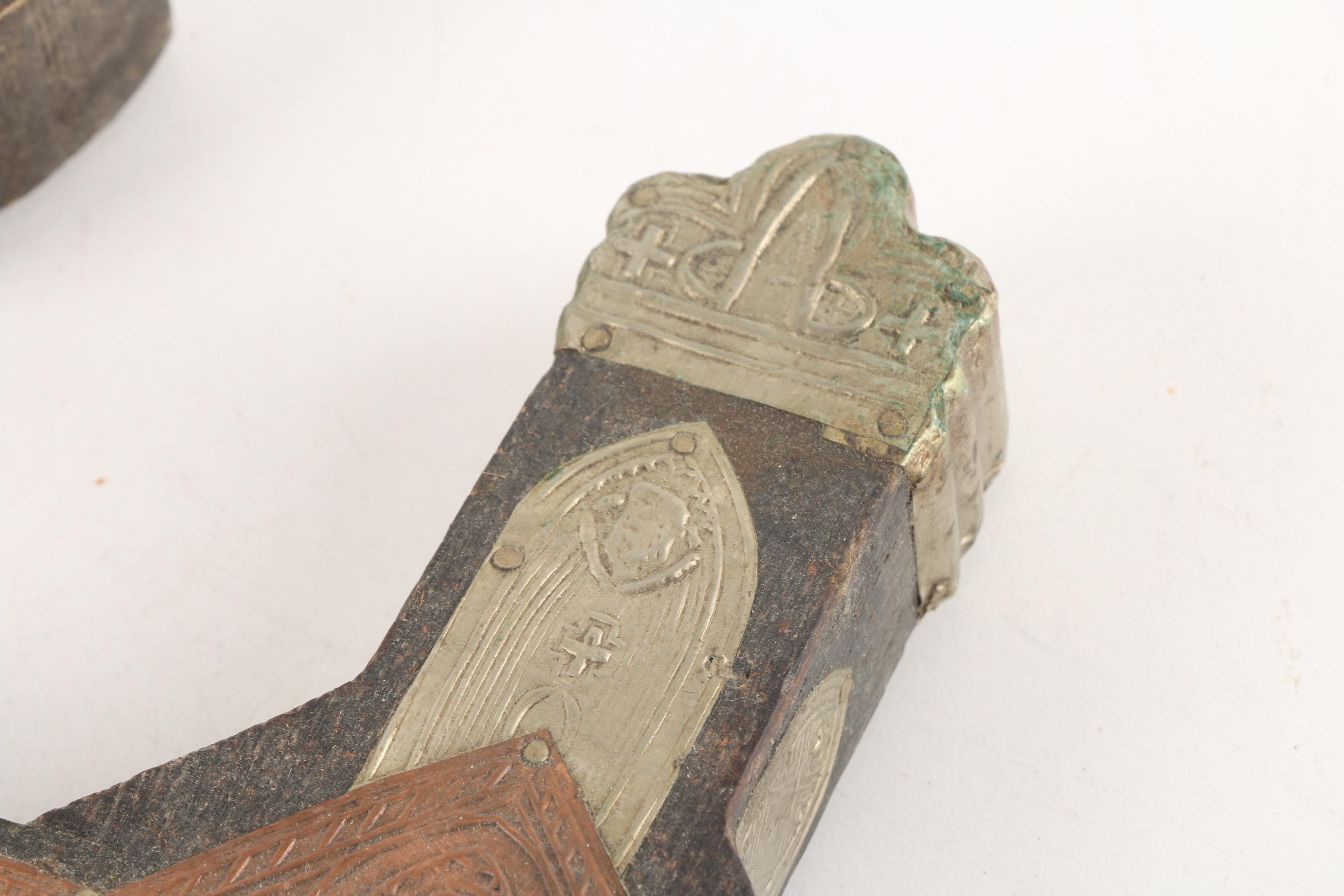 Mexican Style Folk Art Crosses with Embossed Sheet Metal Embellishments