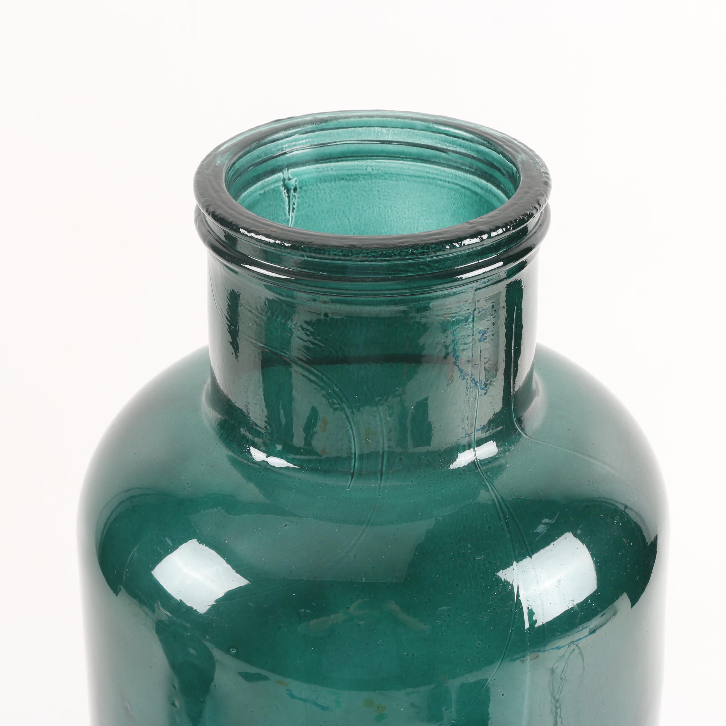 Vitrocolor Recycled Glassware Green Pressed Glass Vases Made in Spain