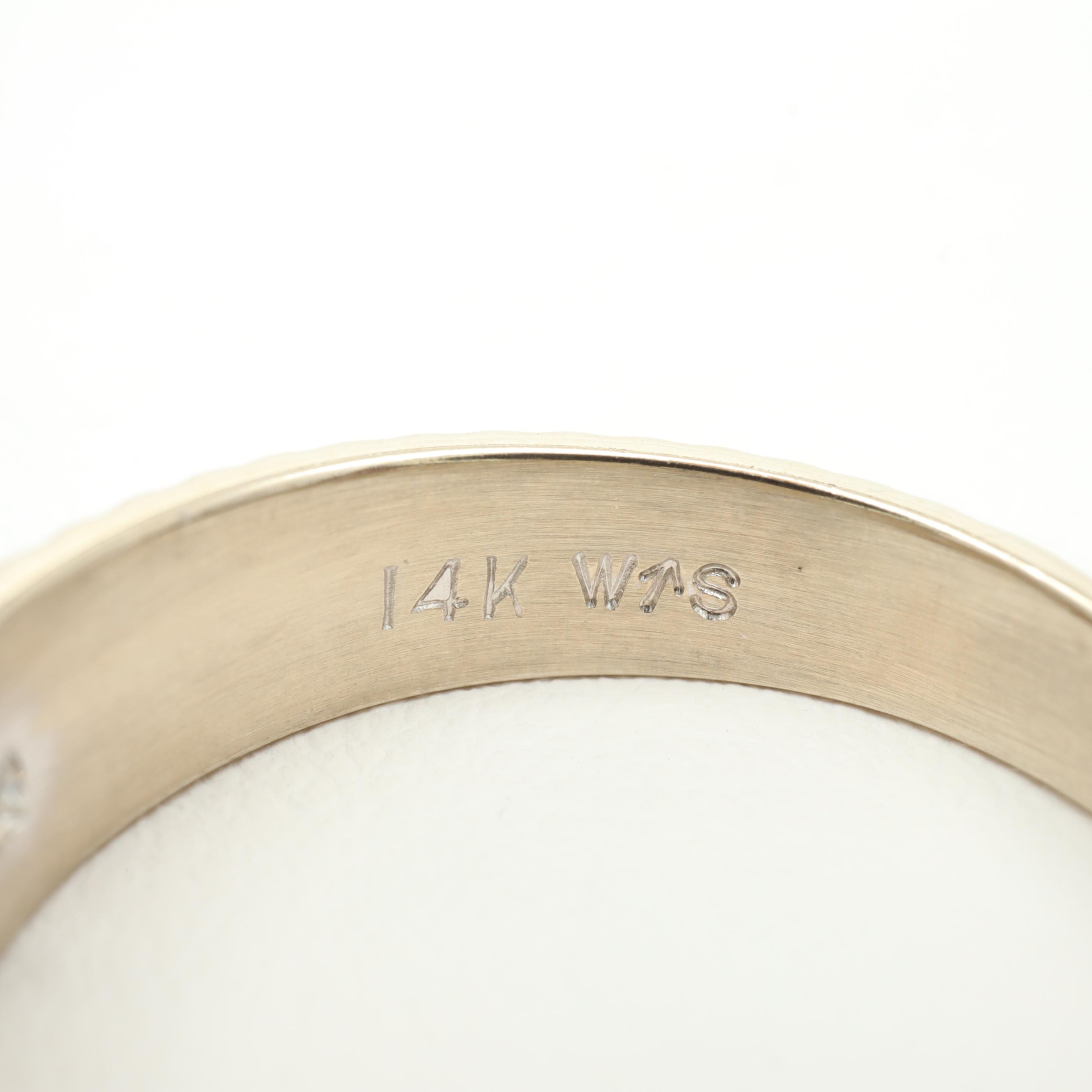 14K White Gold Diamond Ring