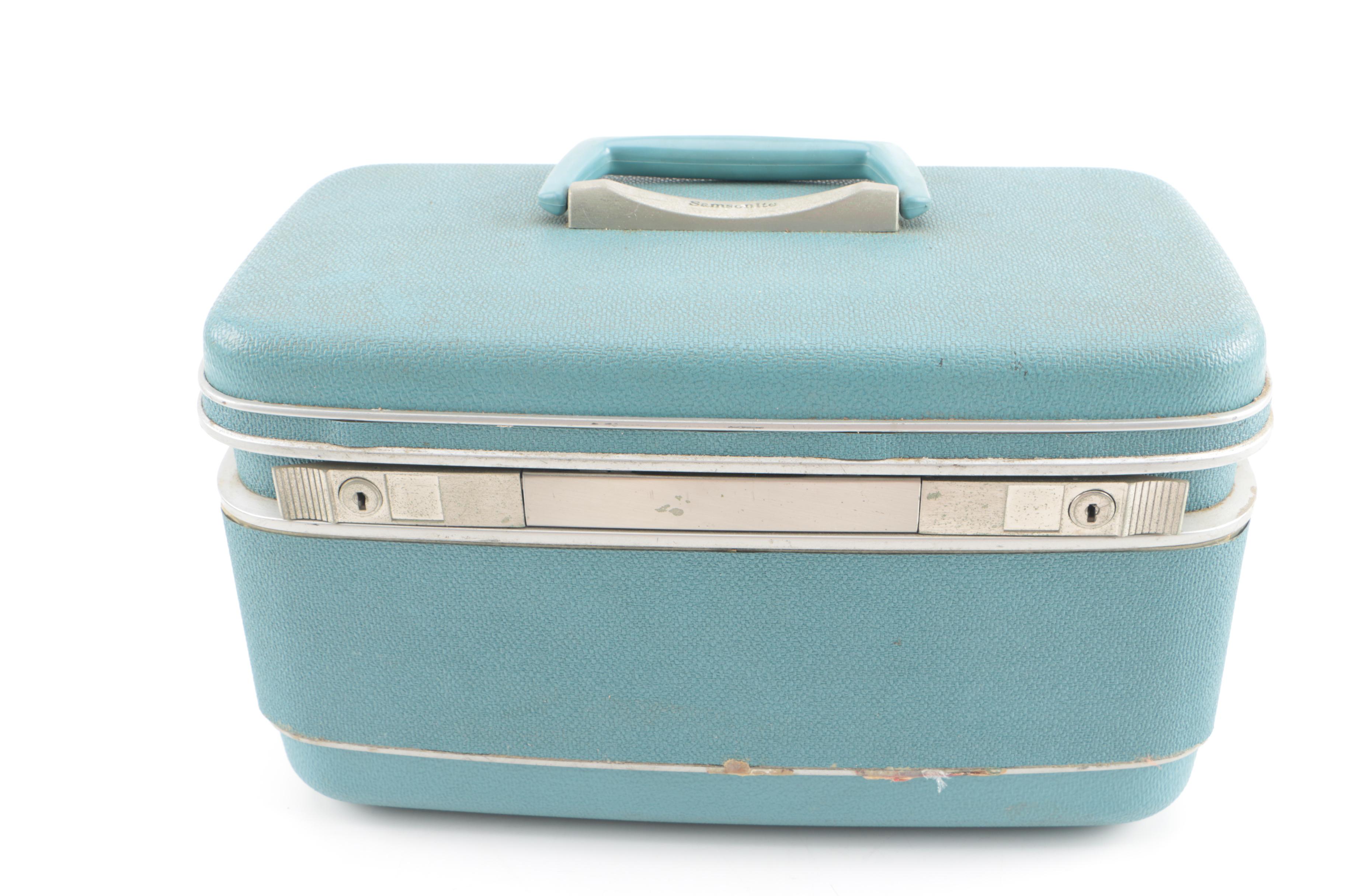 Vintage Towncraft Suitcase and Samsonite Silhouette Train Case