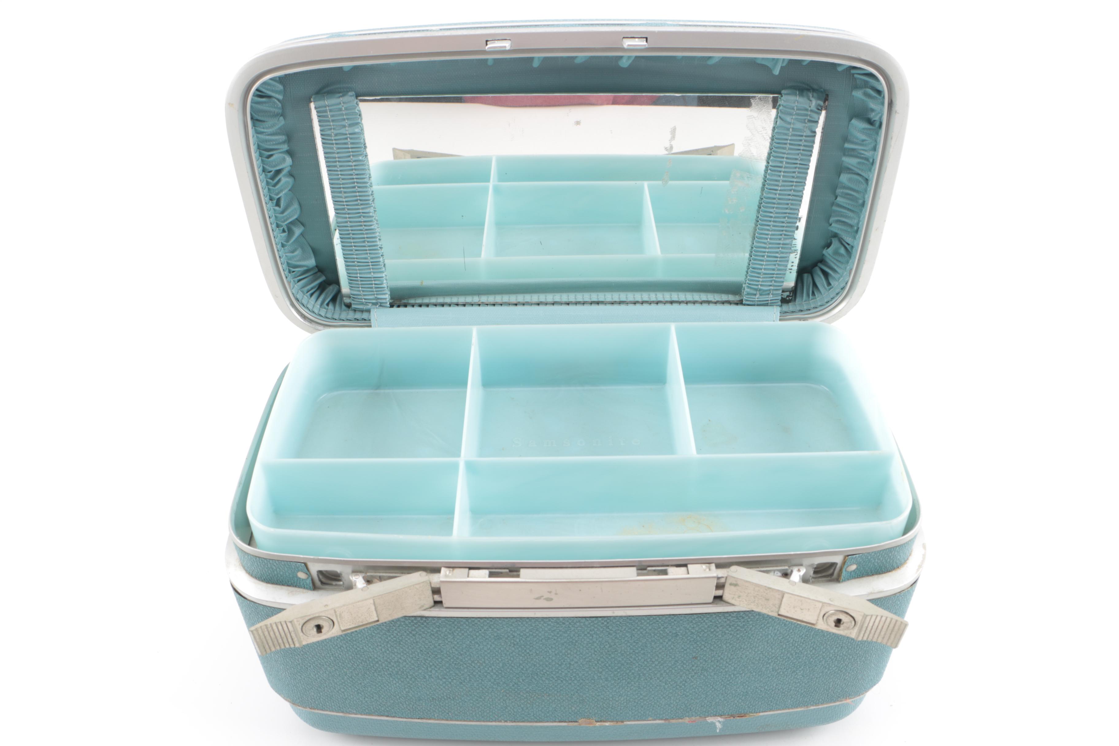 Vintage Towncraft Suitcase and Samsonite Silhouette Train Case