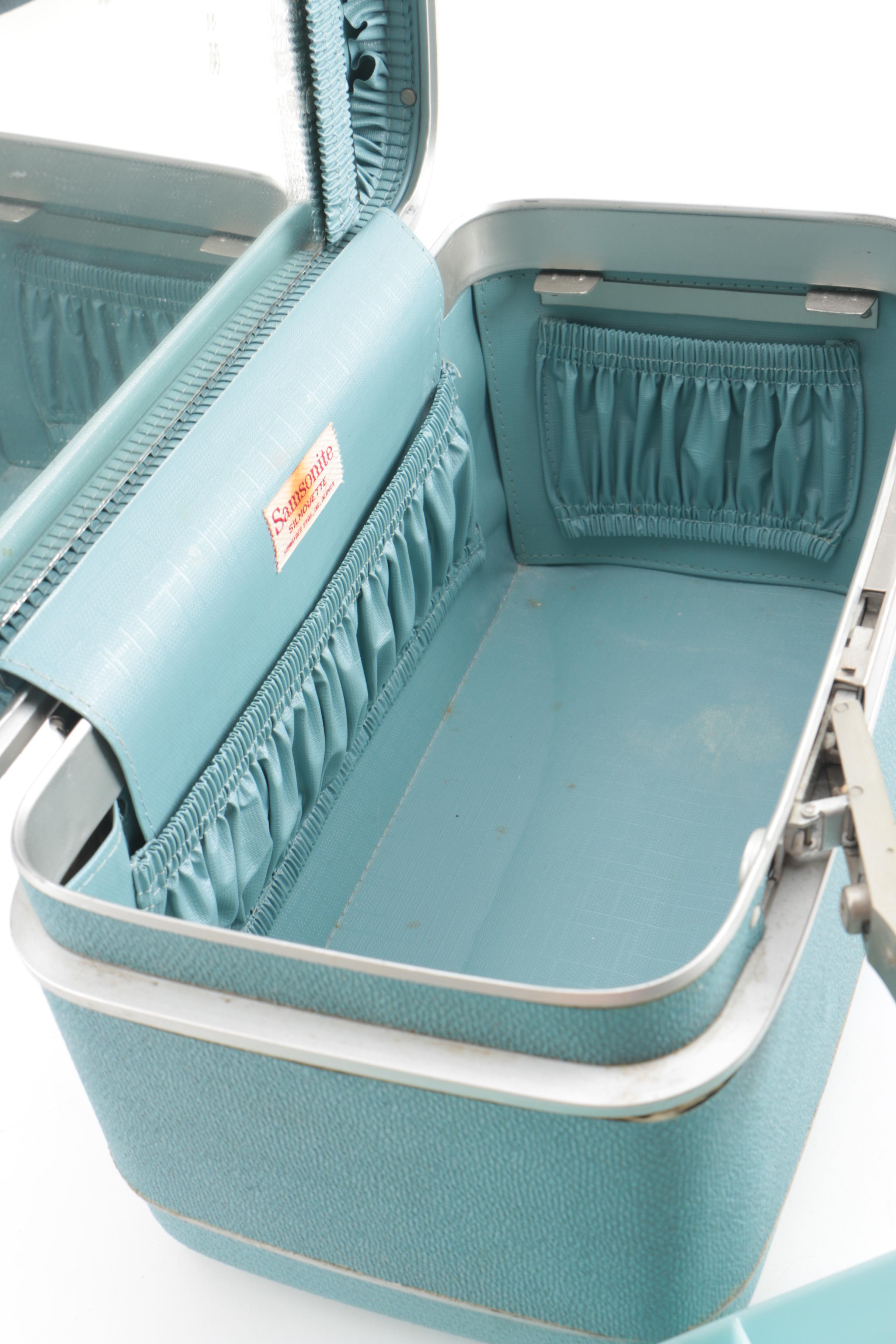 Vintage Towncraft Suitcase and Samsonite Silhouette Train Case