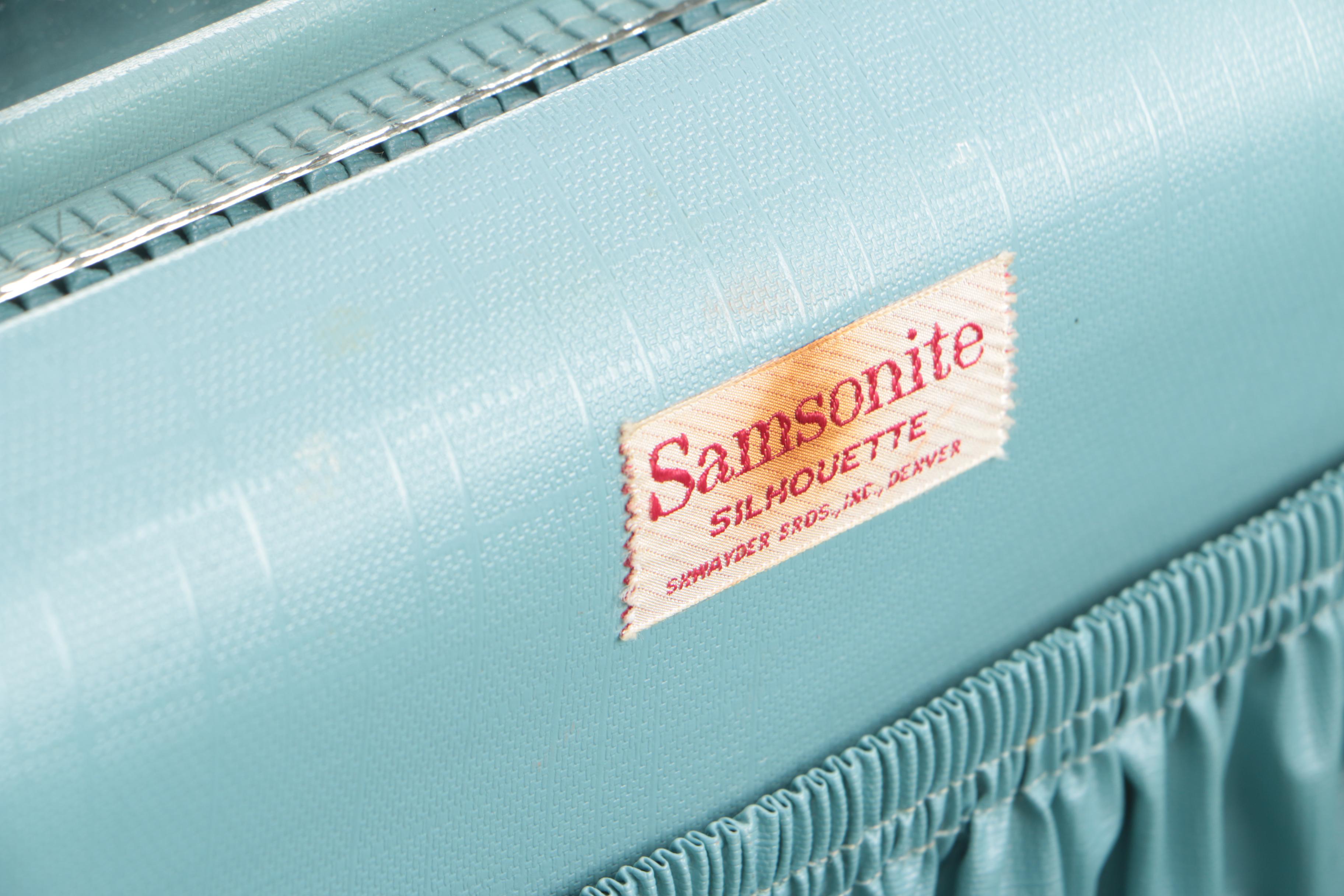 Vintage Towncraft Suitcase and Samsonite Silhouette Train Case