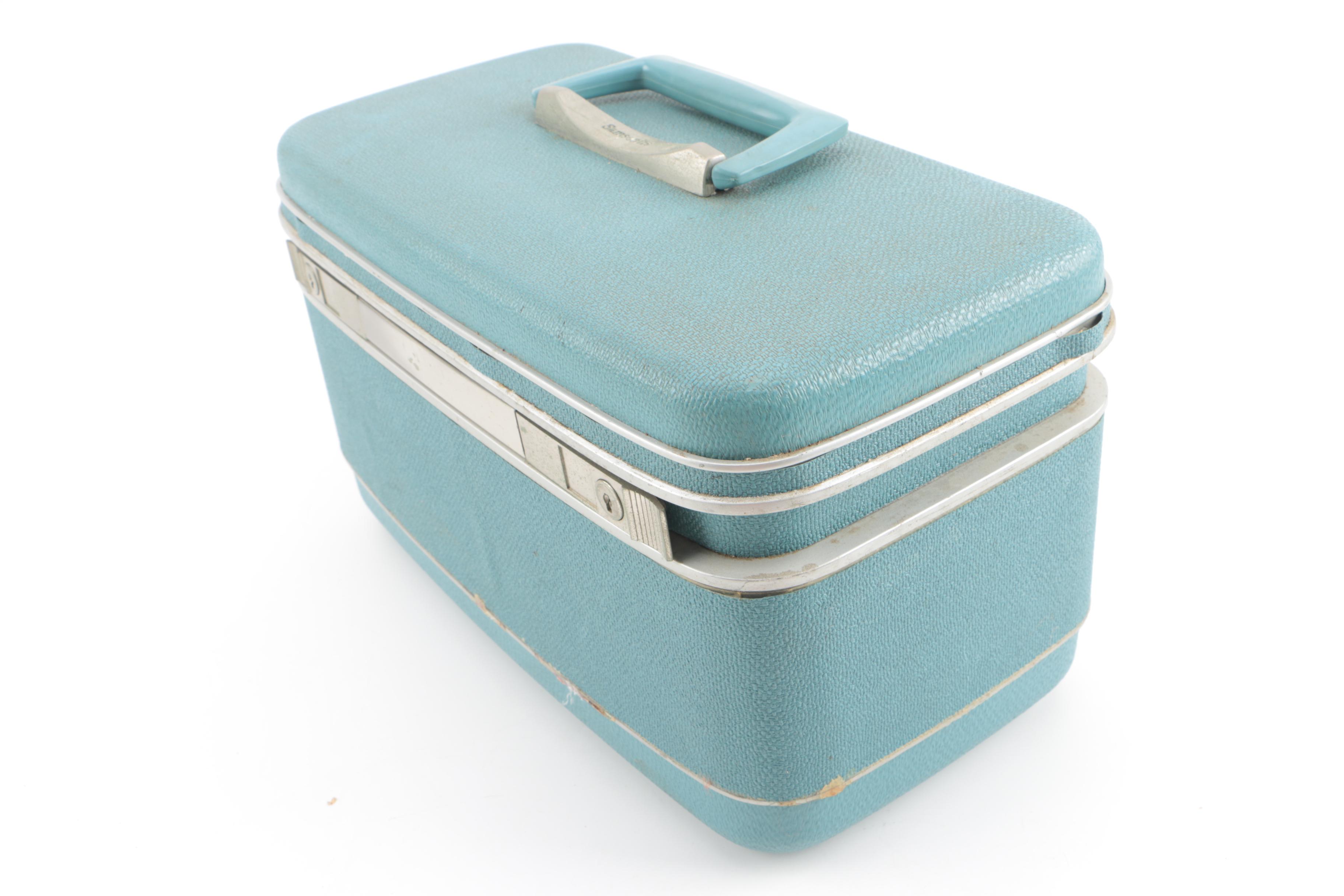 Vintage Towncraft Suitcase and Samsonite Silhouette Train Case