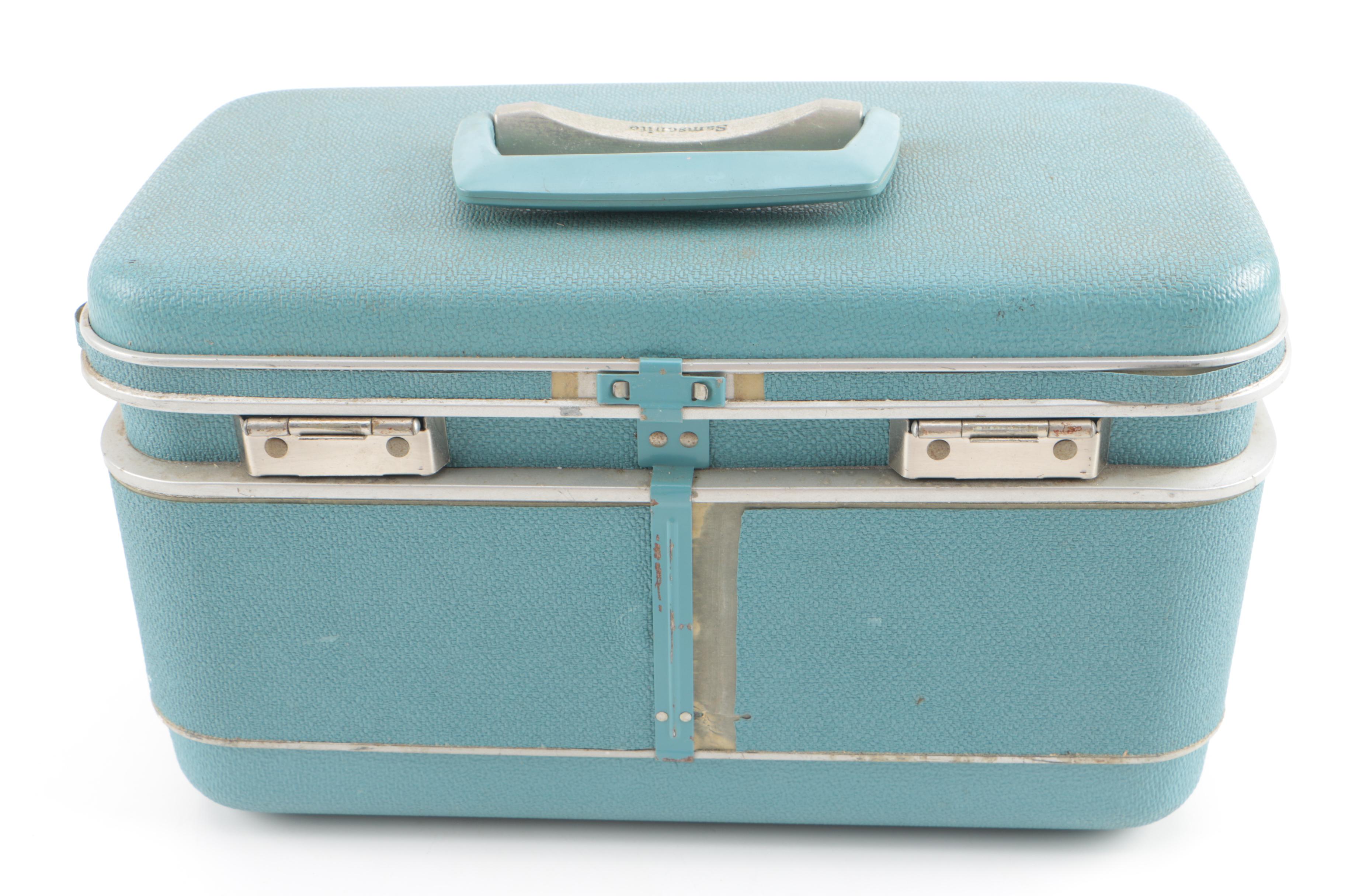 Vintage Towncraft Suitcase and Samsonite Silhouette Train Case