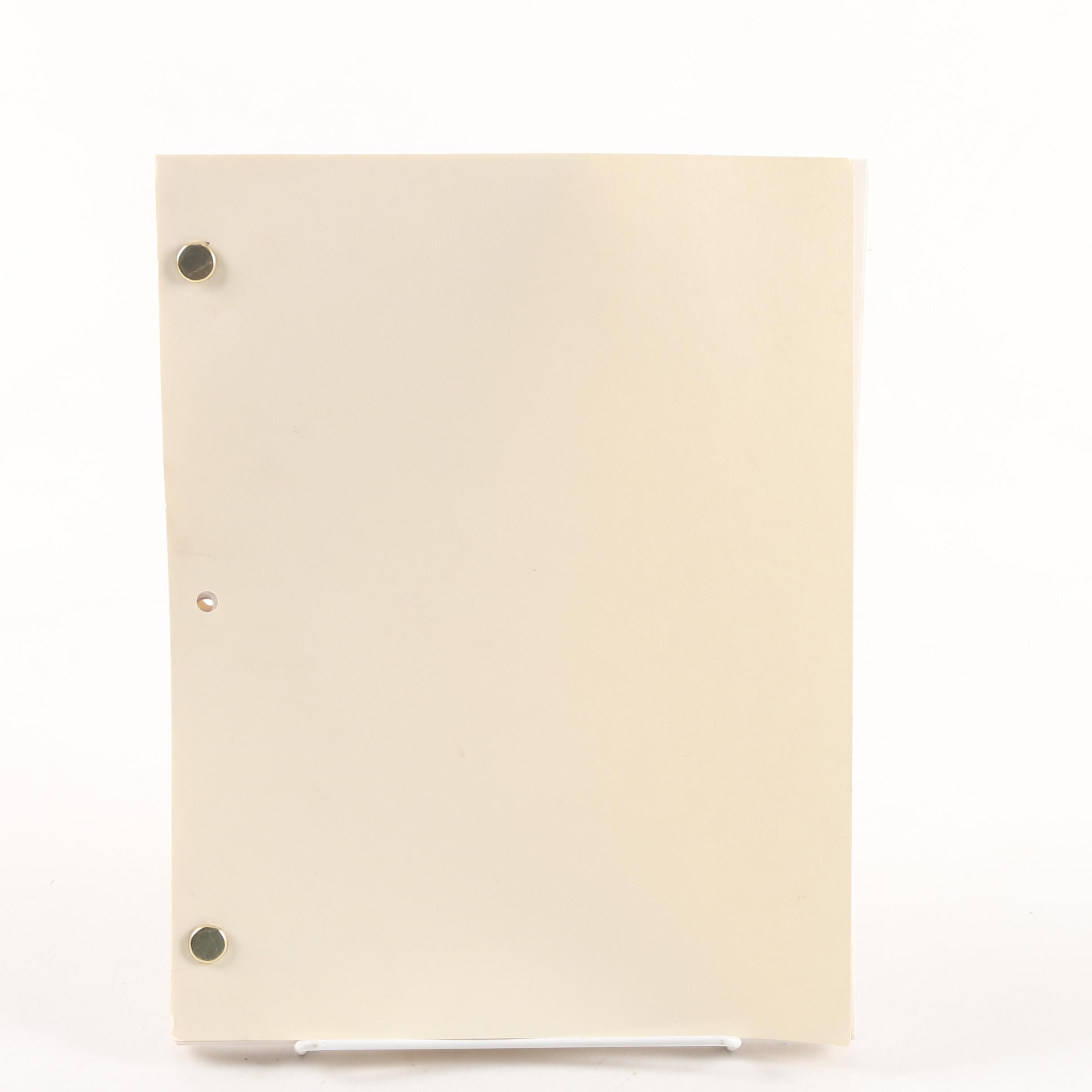 1990 "Bonfire of the Vanities" Screenplay by Michael Cristofer