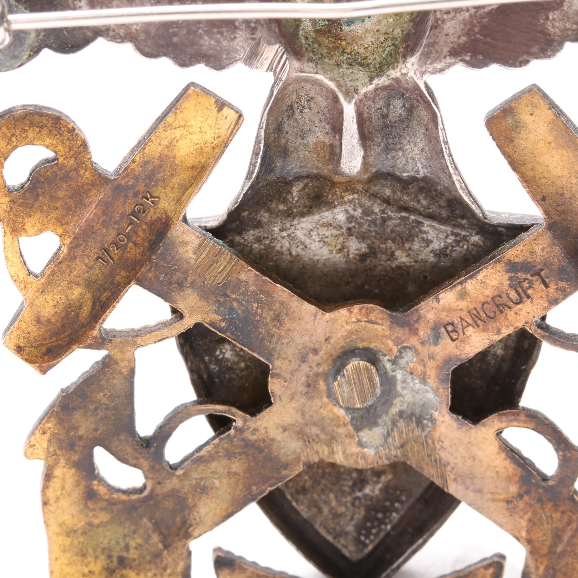 U.S. Navy Officer's Crest Badge Insignia With Sterling Silver