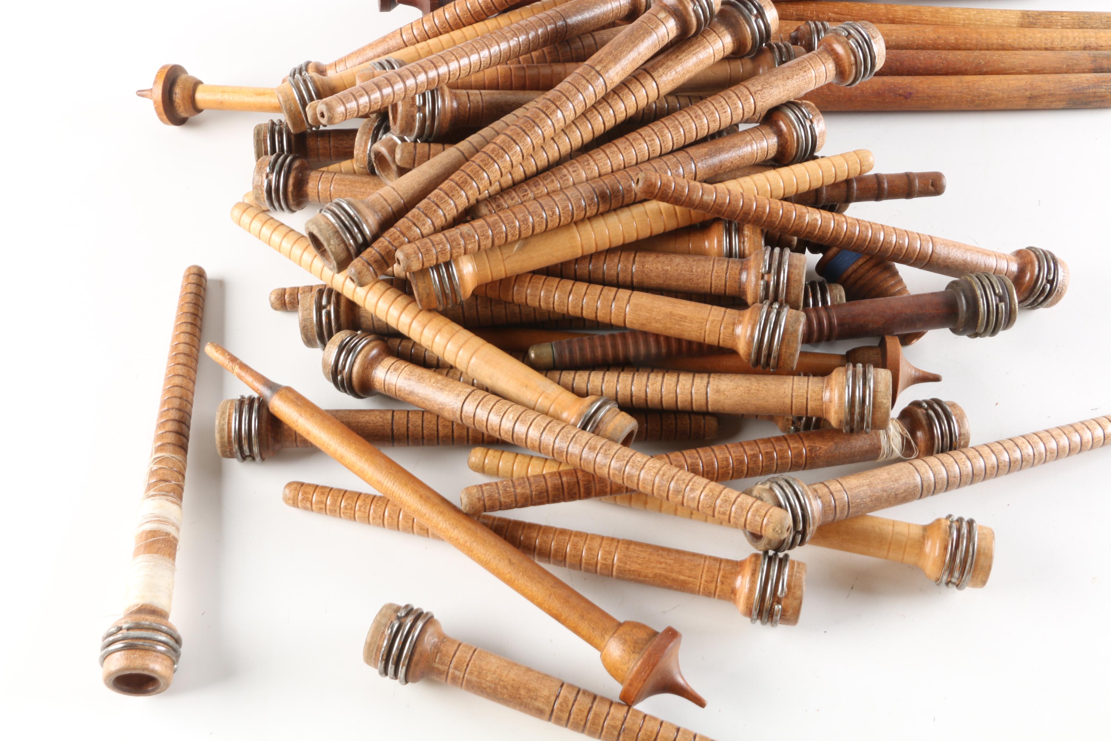 Vintage Wooden Spindles and Spools