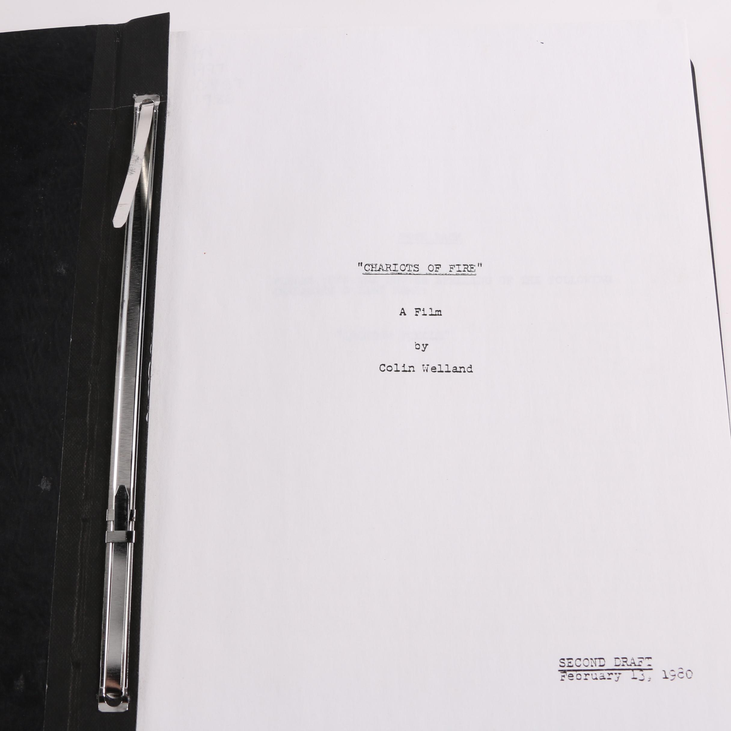 1980s "Chariots of Fire" Screenplay by Colin Welland