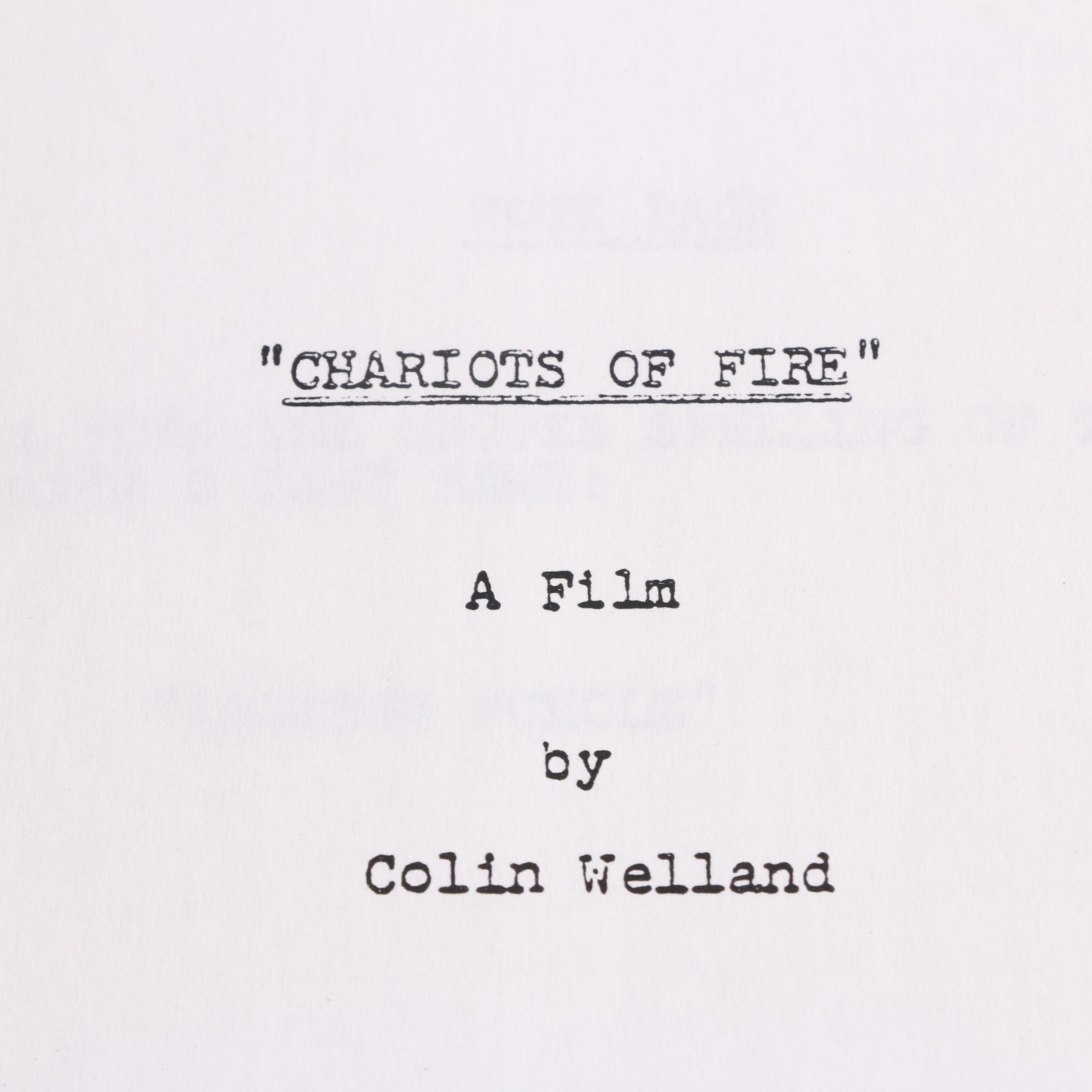 1980s "Chariots of Fire" Screenplay by Colin Welland