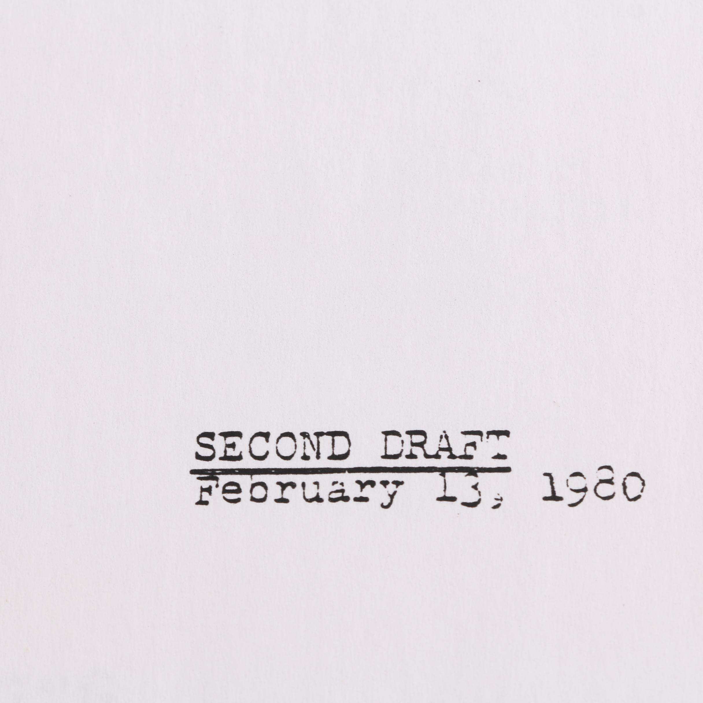 1980s "Chariots of Fire" Screenplay by Colin Welland