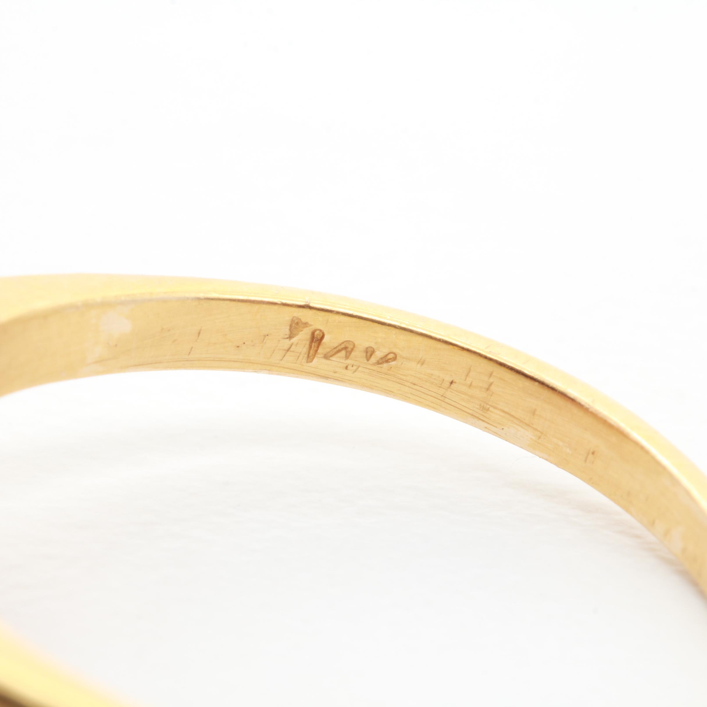 14K Yellow Gold Moonstone Ring