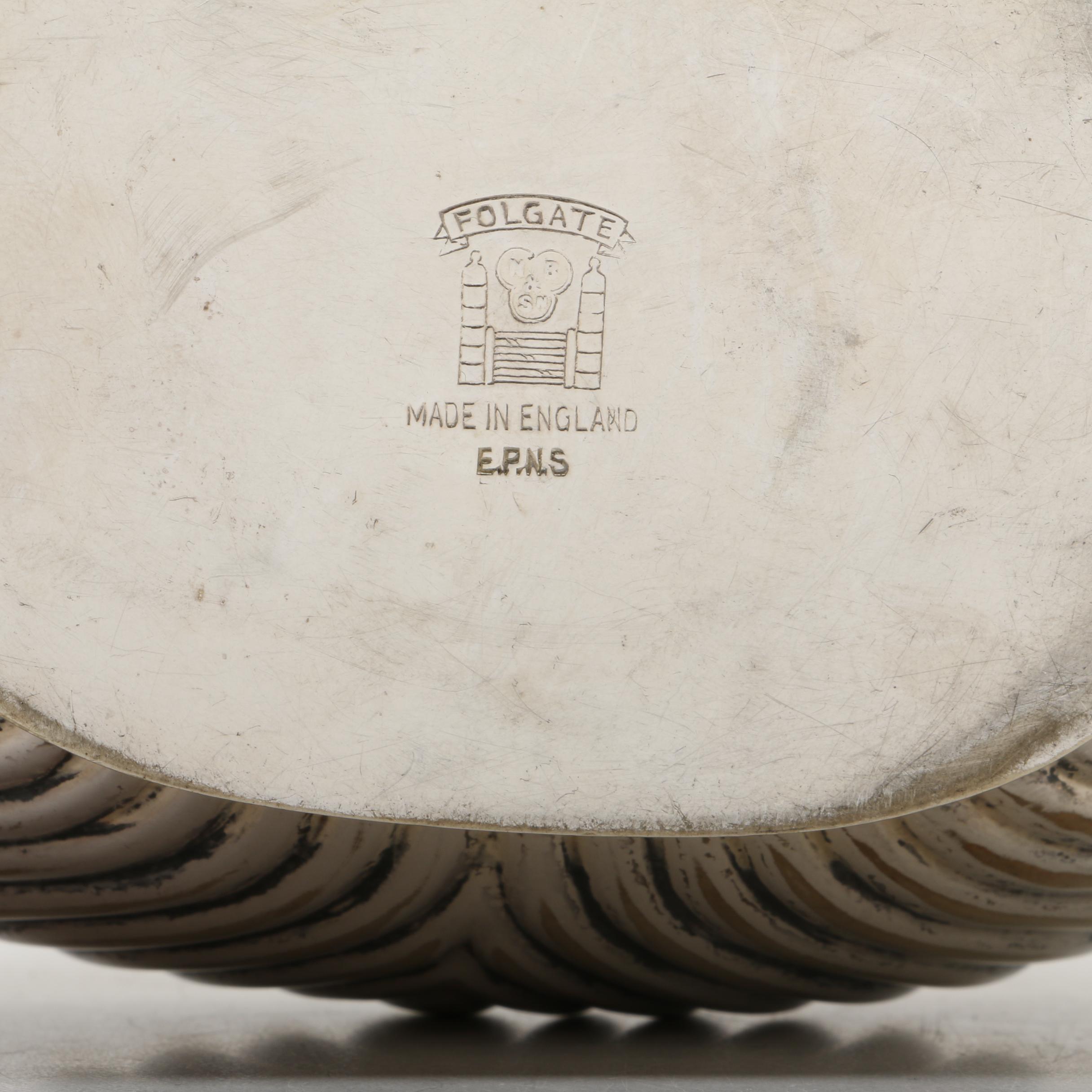 English Four Piece Vintage Folgate Silver Plate Tea Service