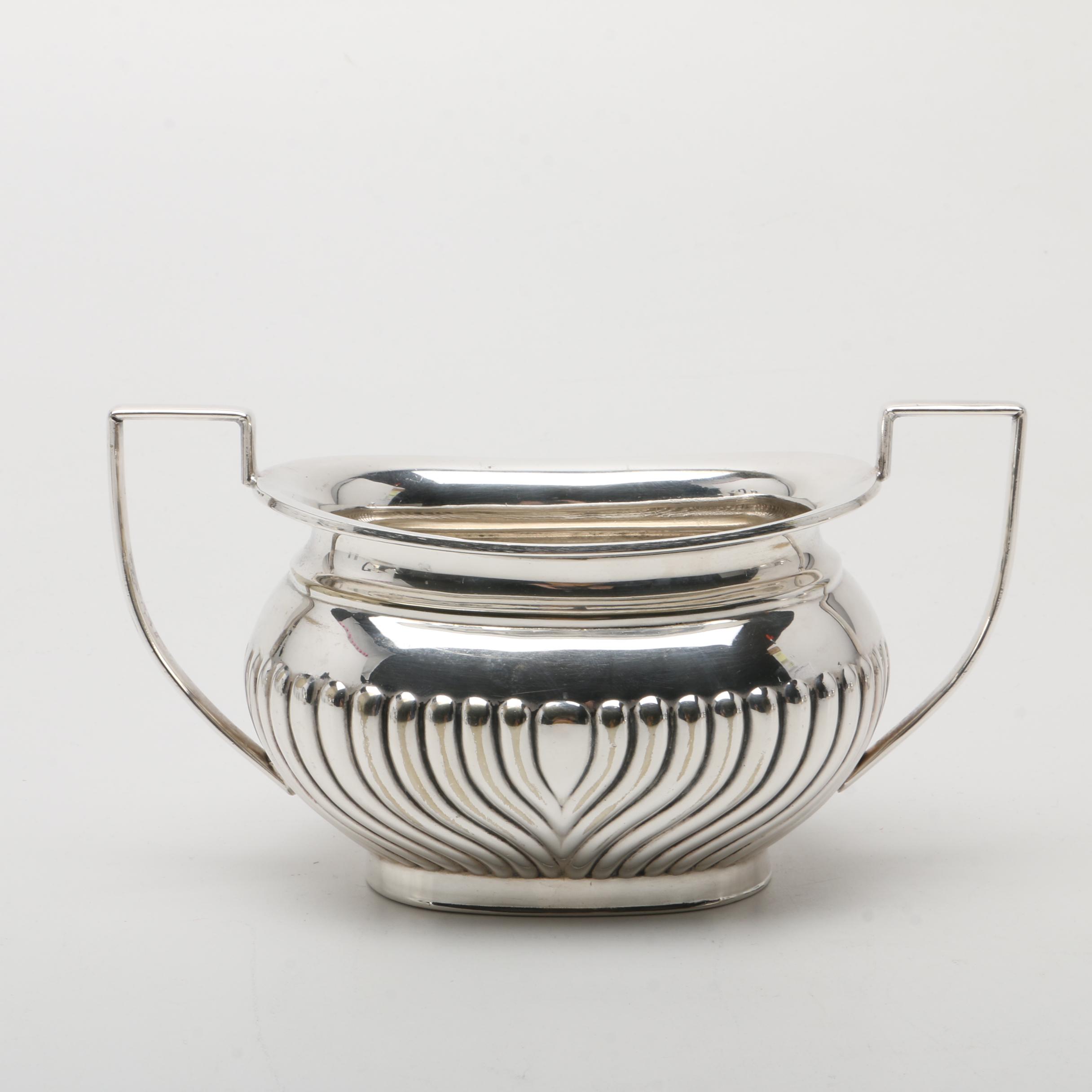 English Four Piece Vintage Folgate Silver Plate Tea Service