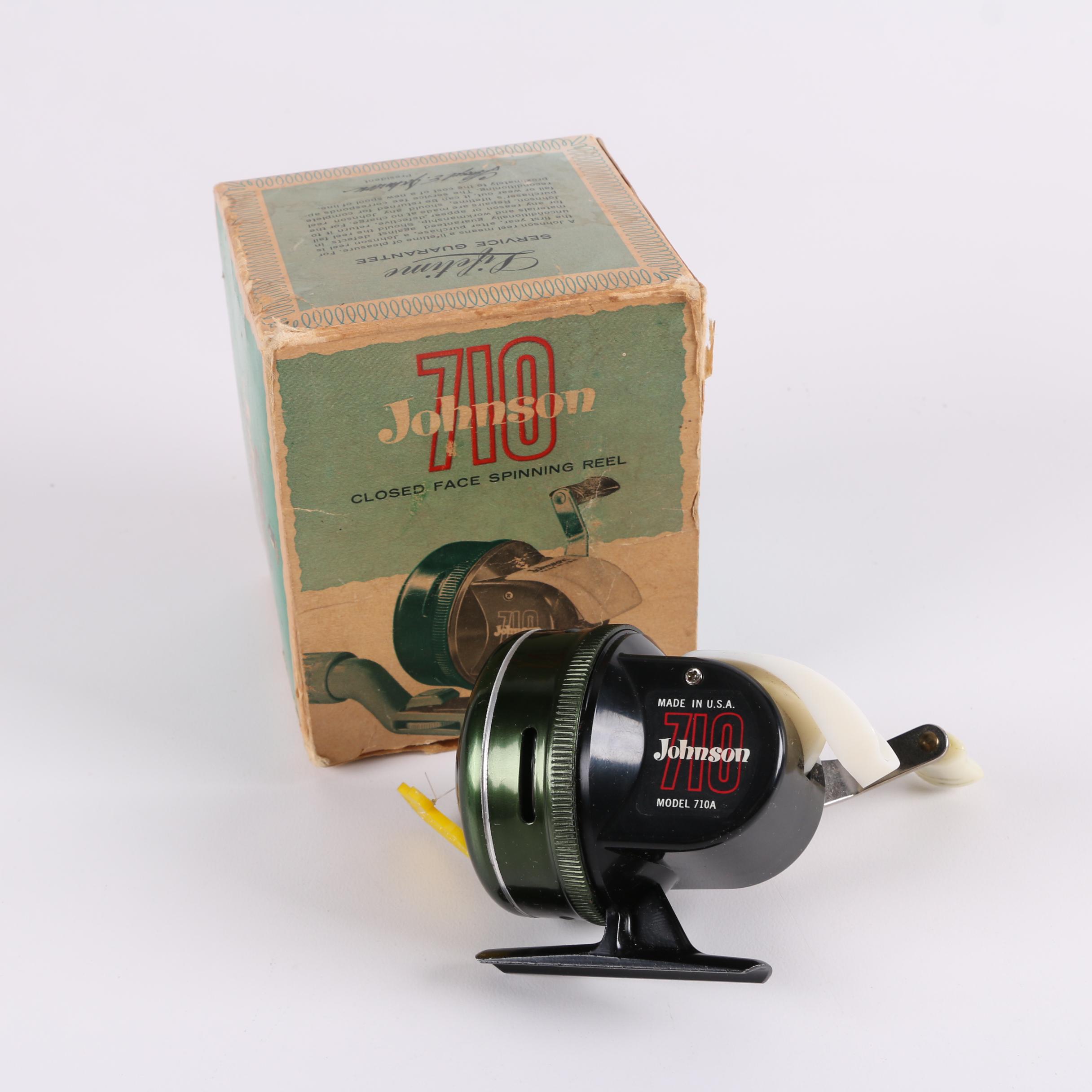 Vintage Fishing Spinning Reels Including Zebco and Johnson