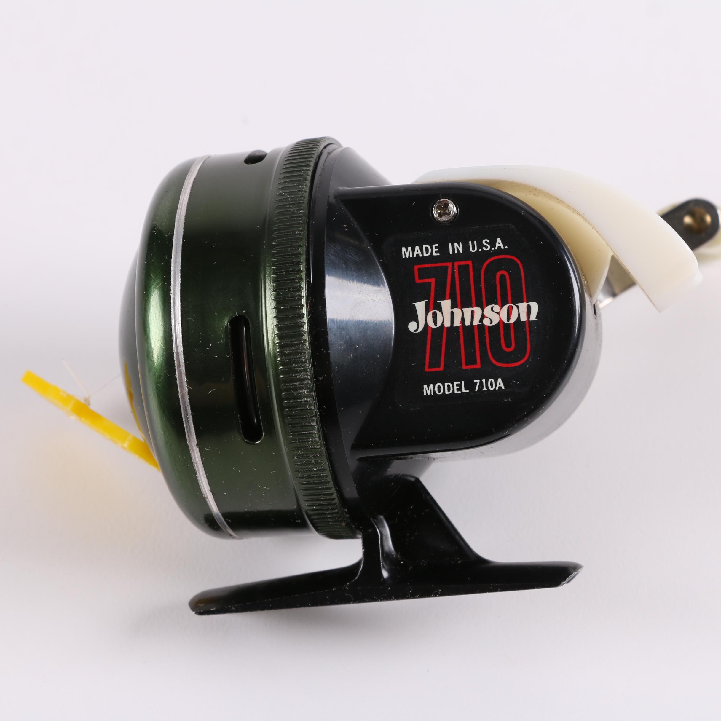 Vintage Fishing Spinning Reels Including Zebco and Johnson