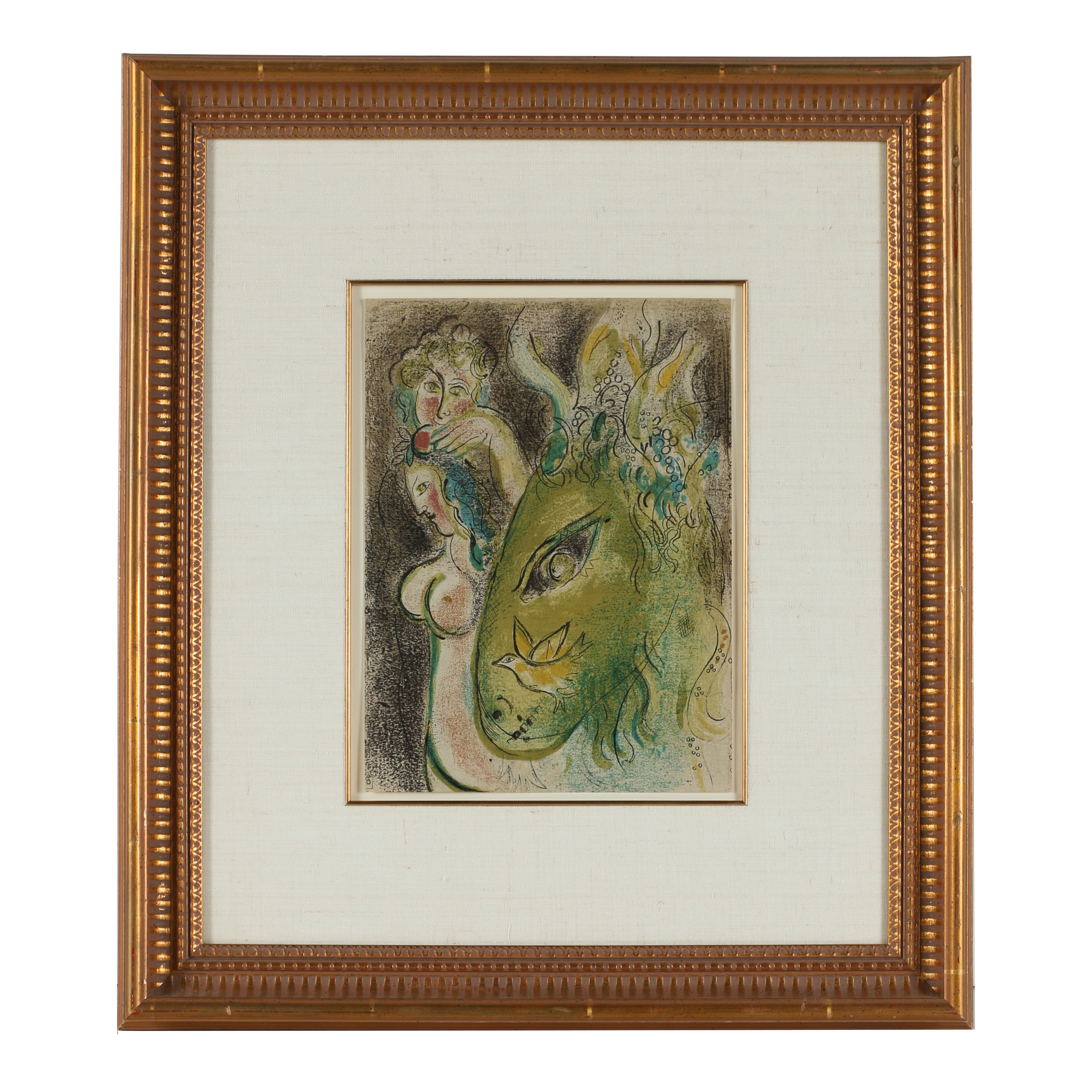 Marc Chagall Lithograph "Paradise With Green Donkey"