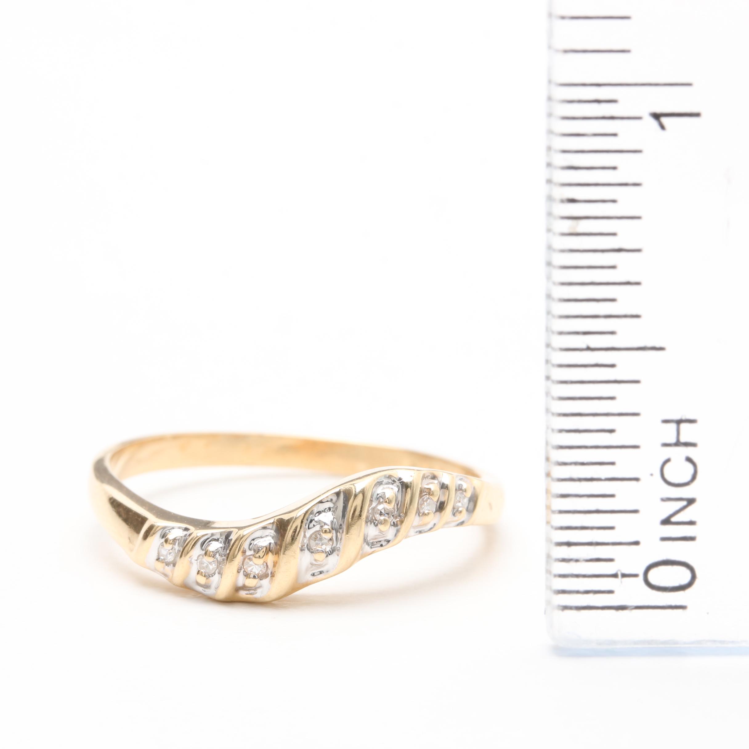 14K Yellow Gold Diamond Ring