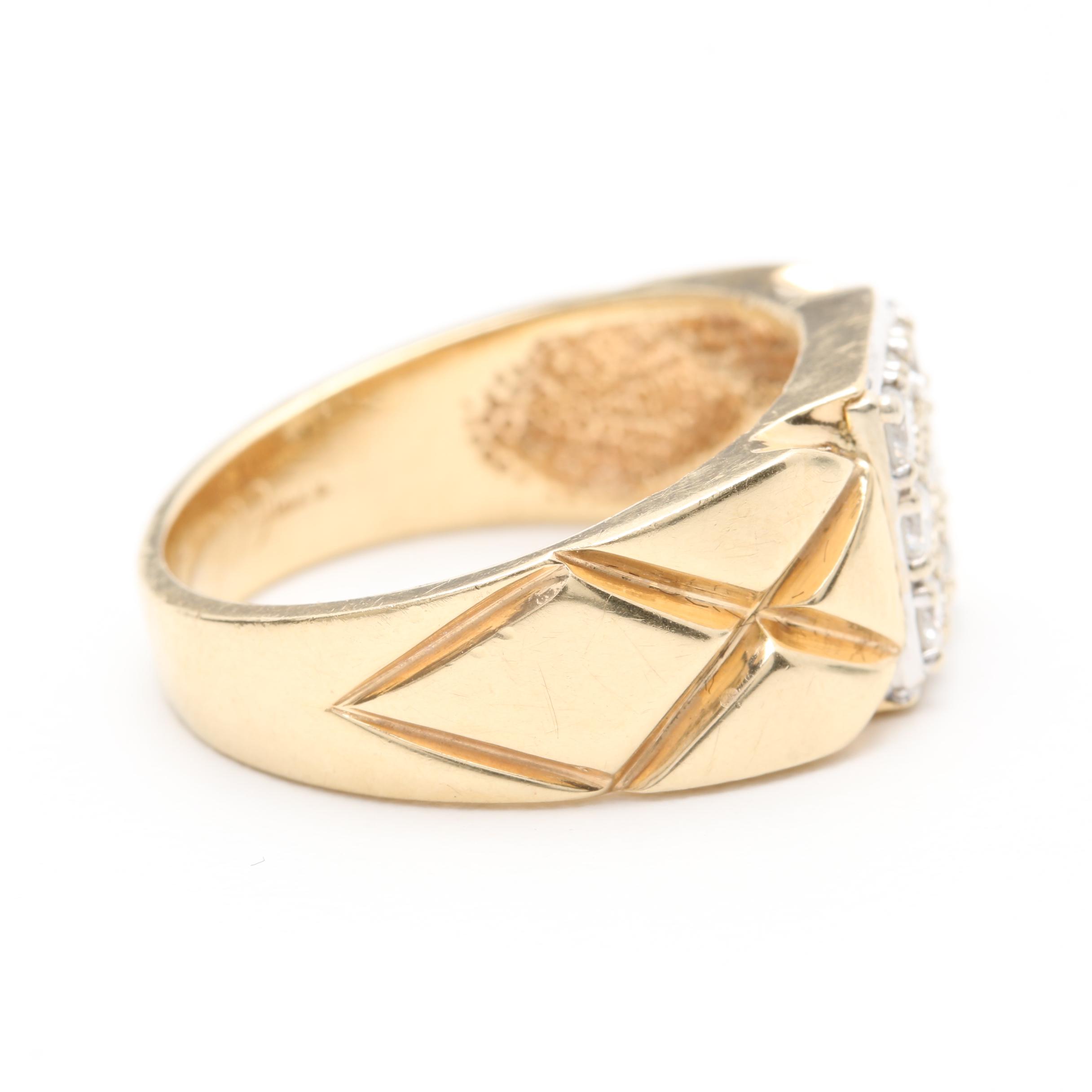 14K Yellow Gold Diamond Ring