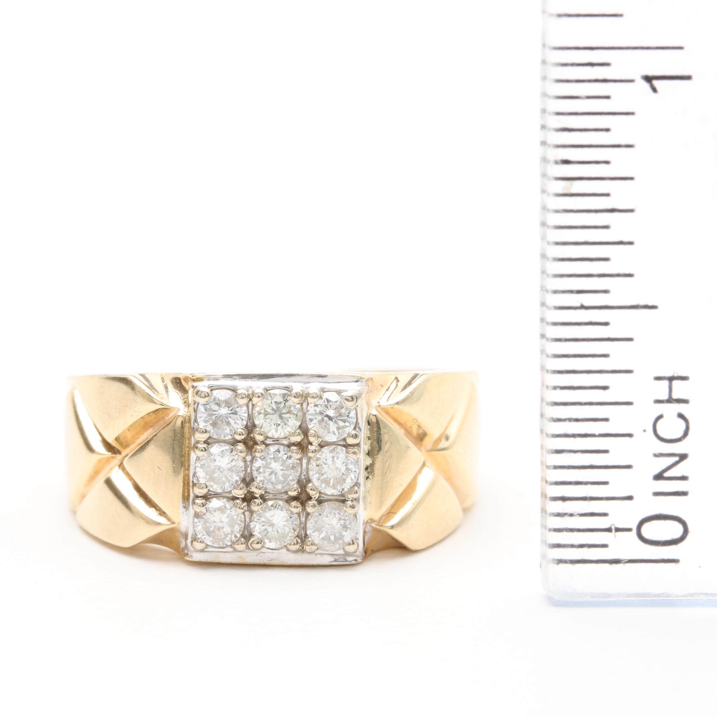 14K Yellow Gold Diamond Ring