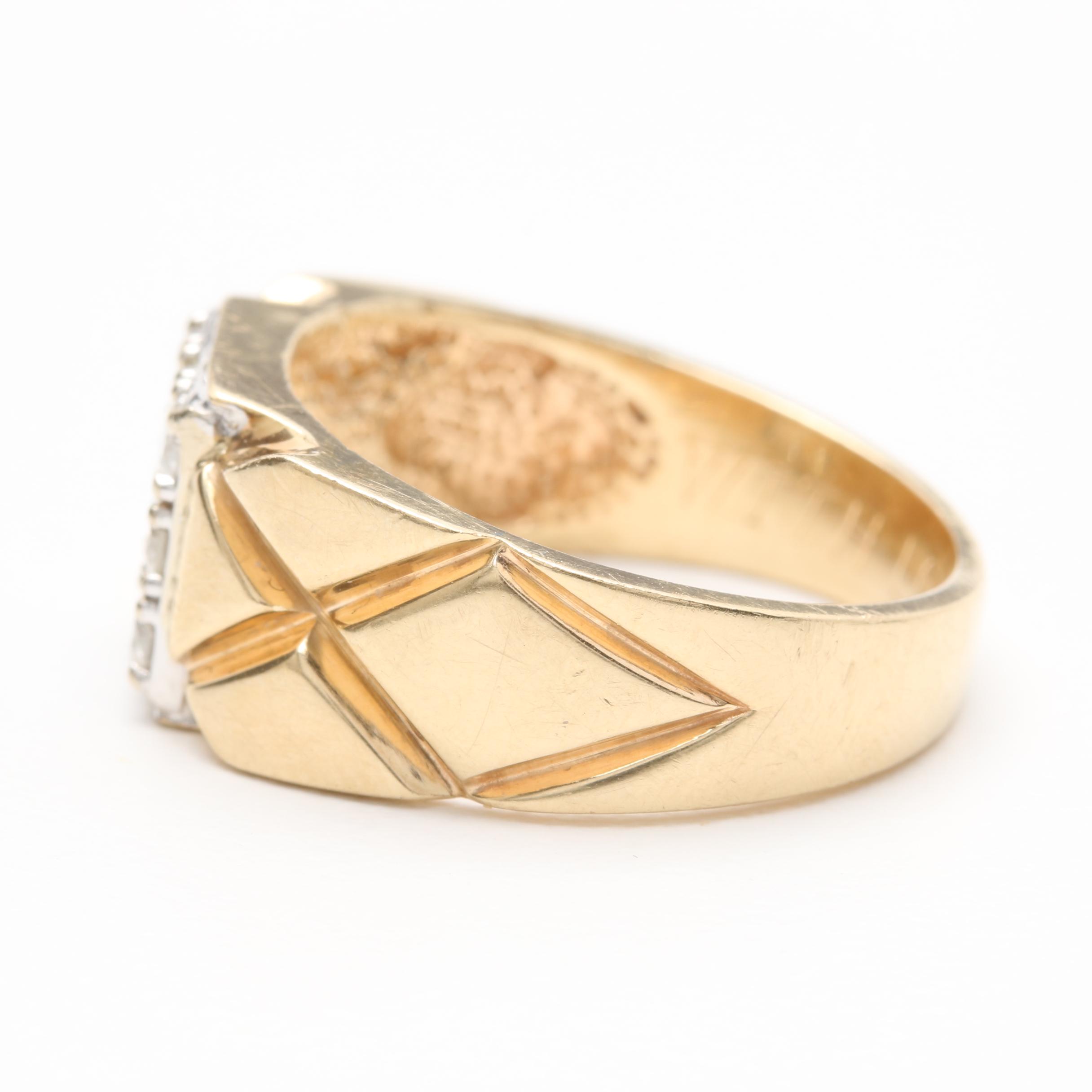 14K Yellow Gold Diamond Ring