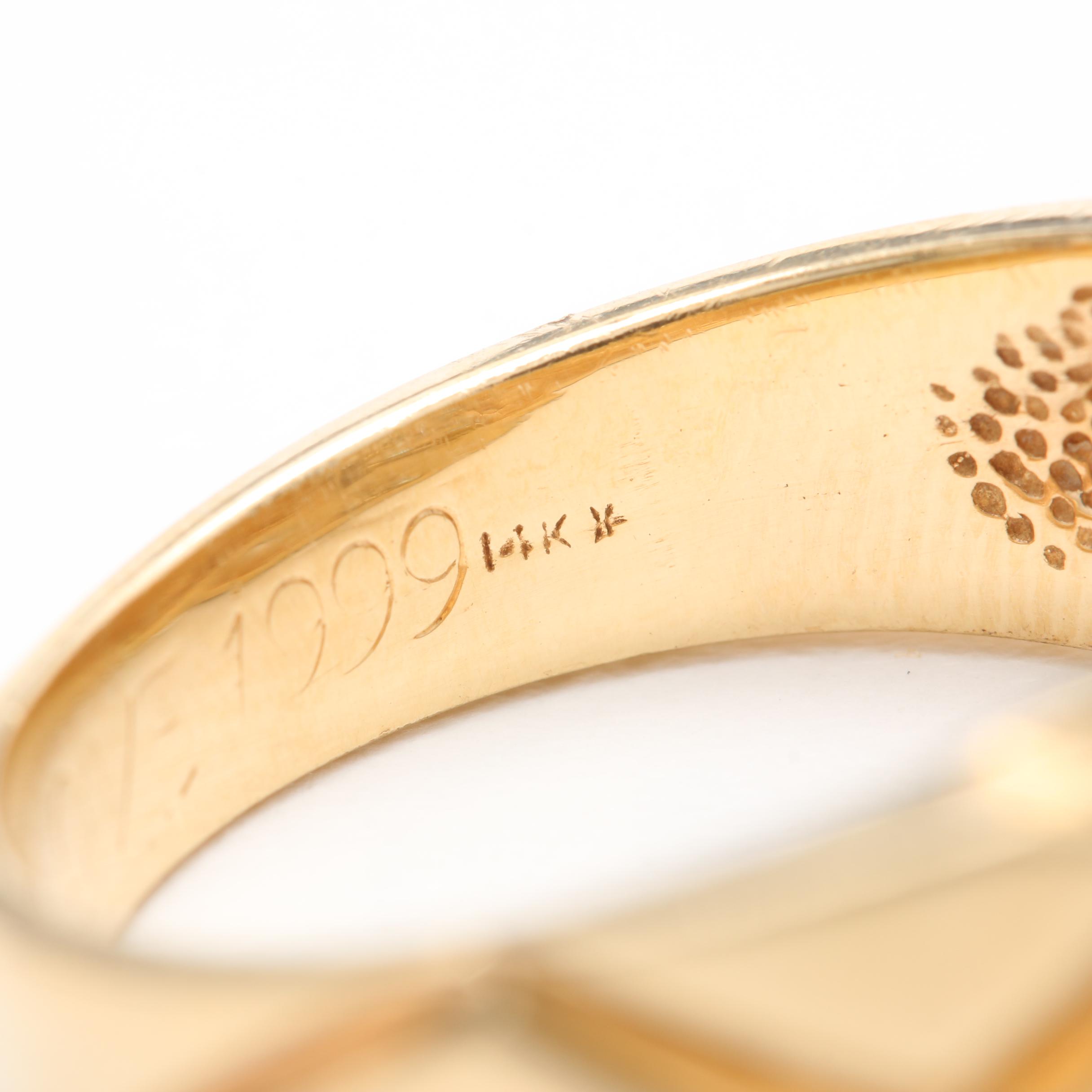 14K Yellow Gold Diamond Ring