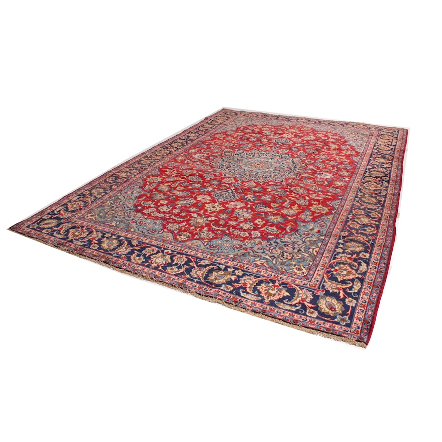 Hand-Knotted Persian Isfahan Rug