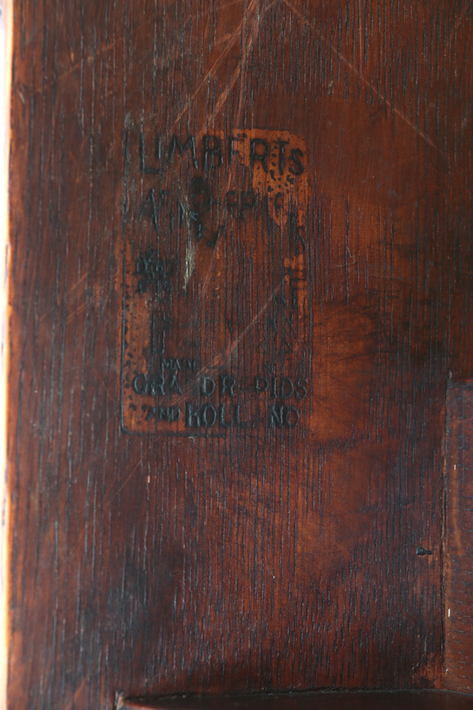 Signed Limbert Arts and Crafts Oak Lounge Chair