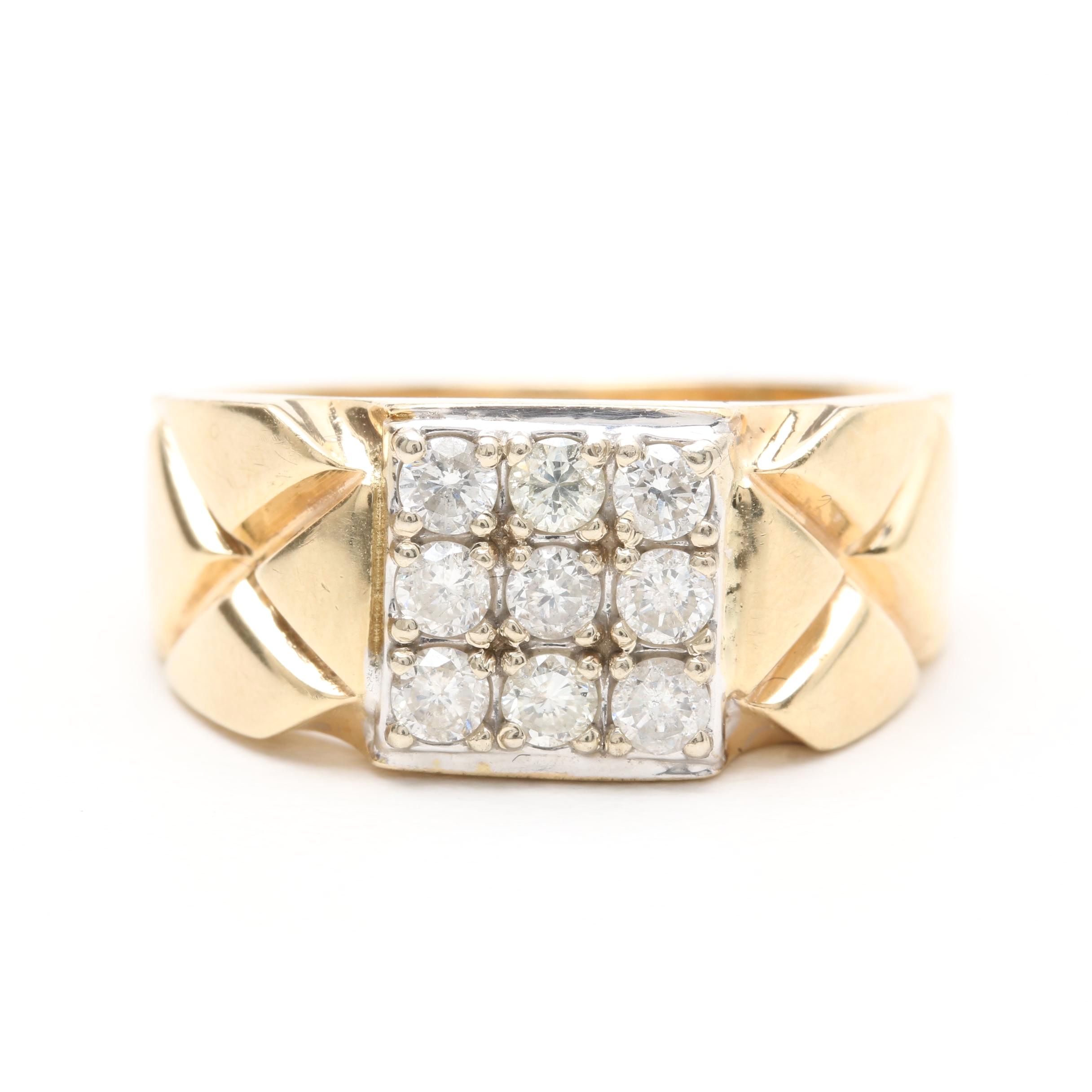 14K Yellow Gold Diamond Ring