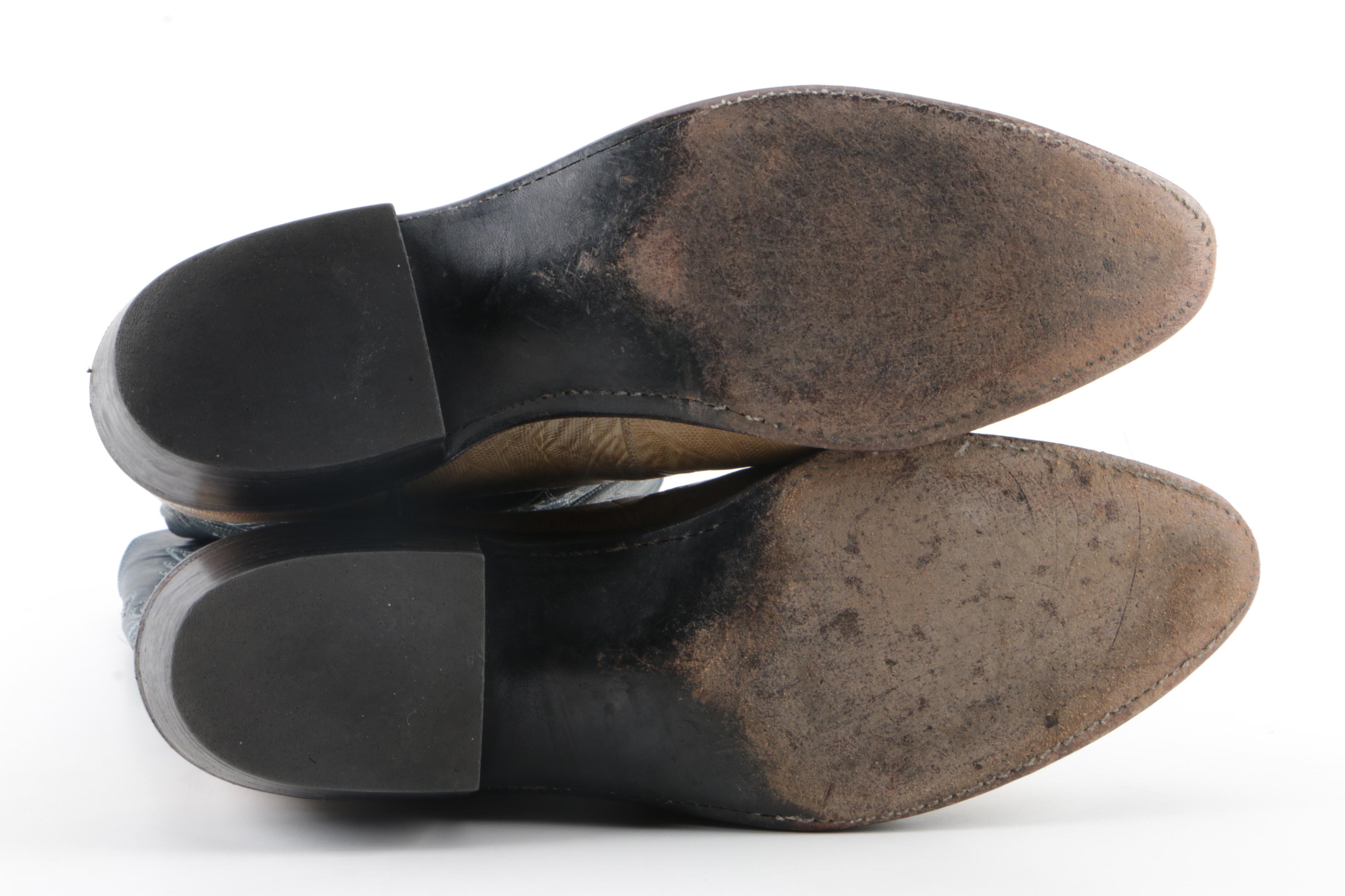 Men's 1883 by Lucchese Lizard Skin and Leather Cowboy Boots