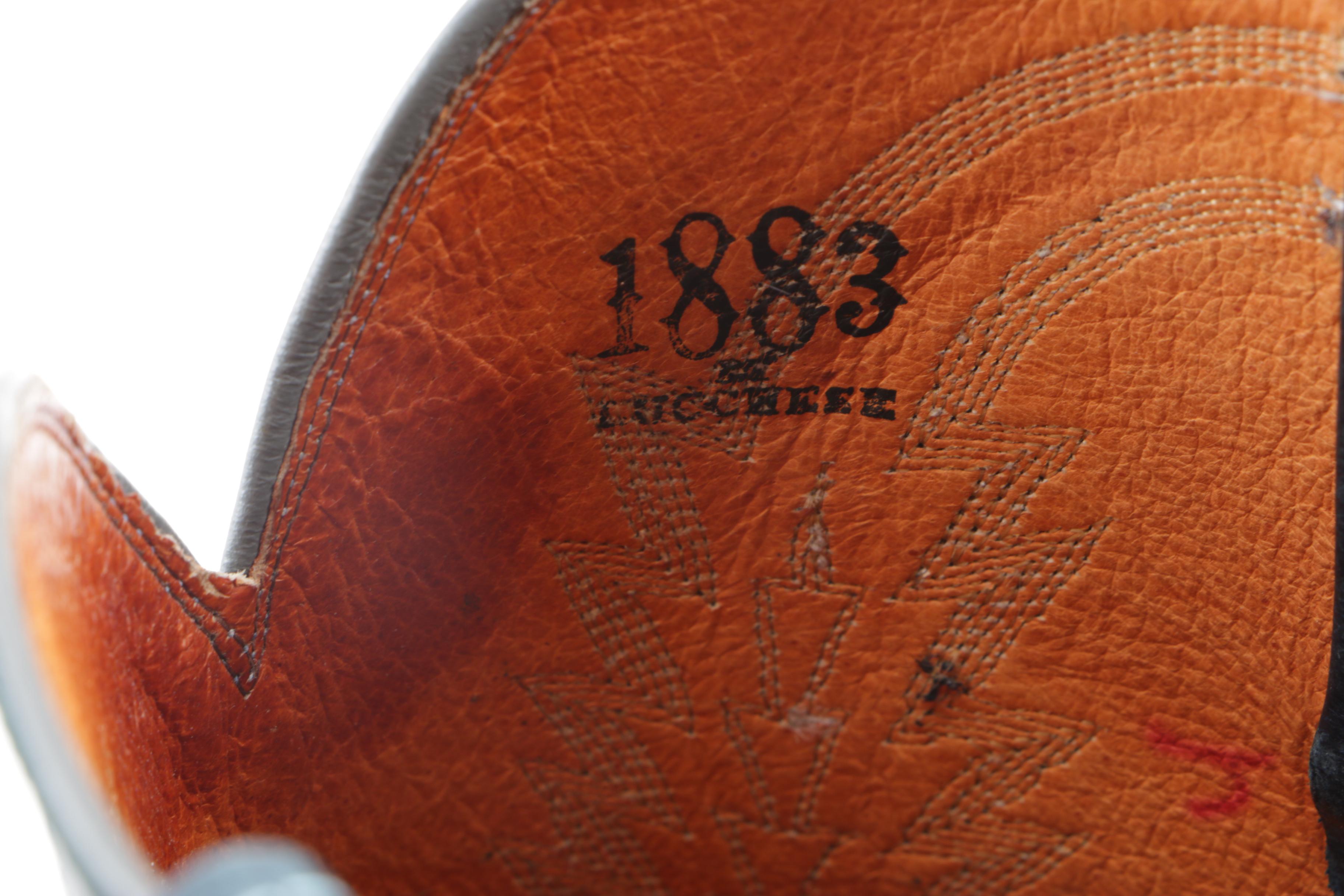 Men's 1883 by Lucchese Lizard Skin and Leather Cowboy Boots