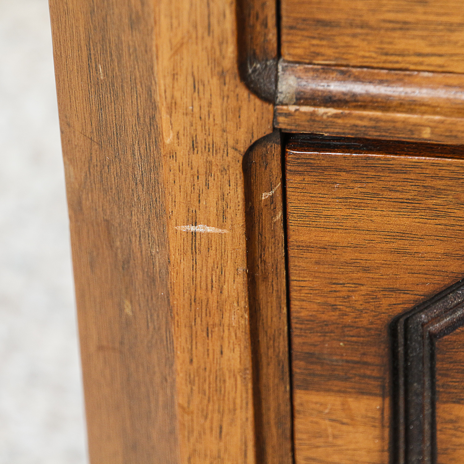 Vintage Vanity with Attached Mirror