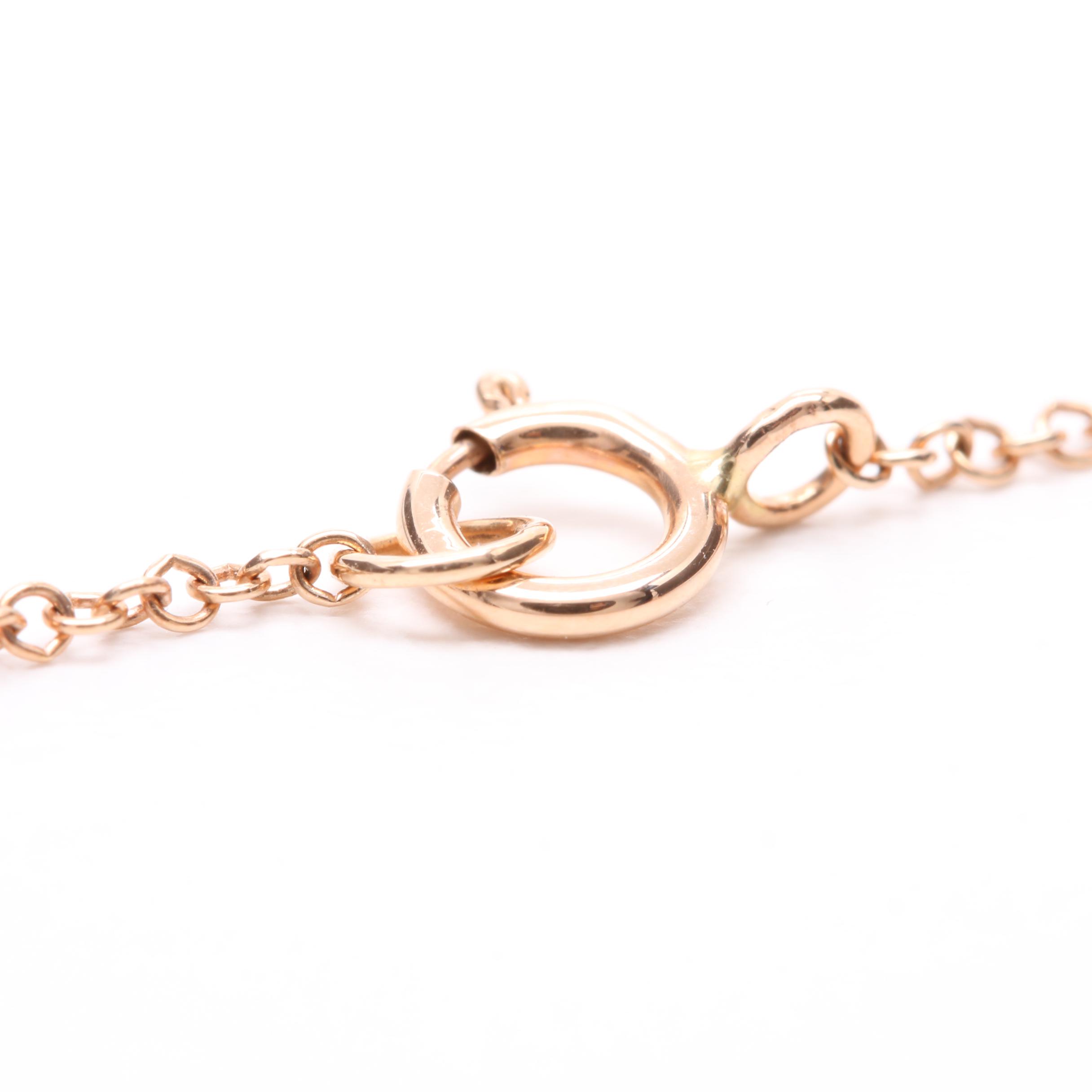 14K Rose Gold Aquamarine and Diamond Butterfly Necklace